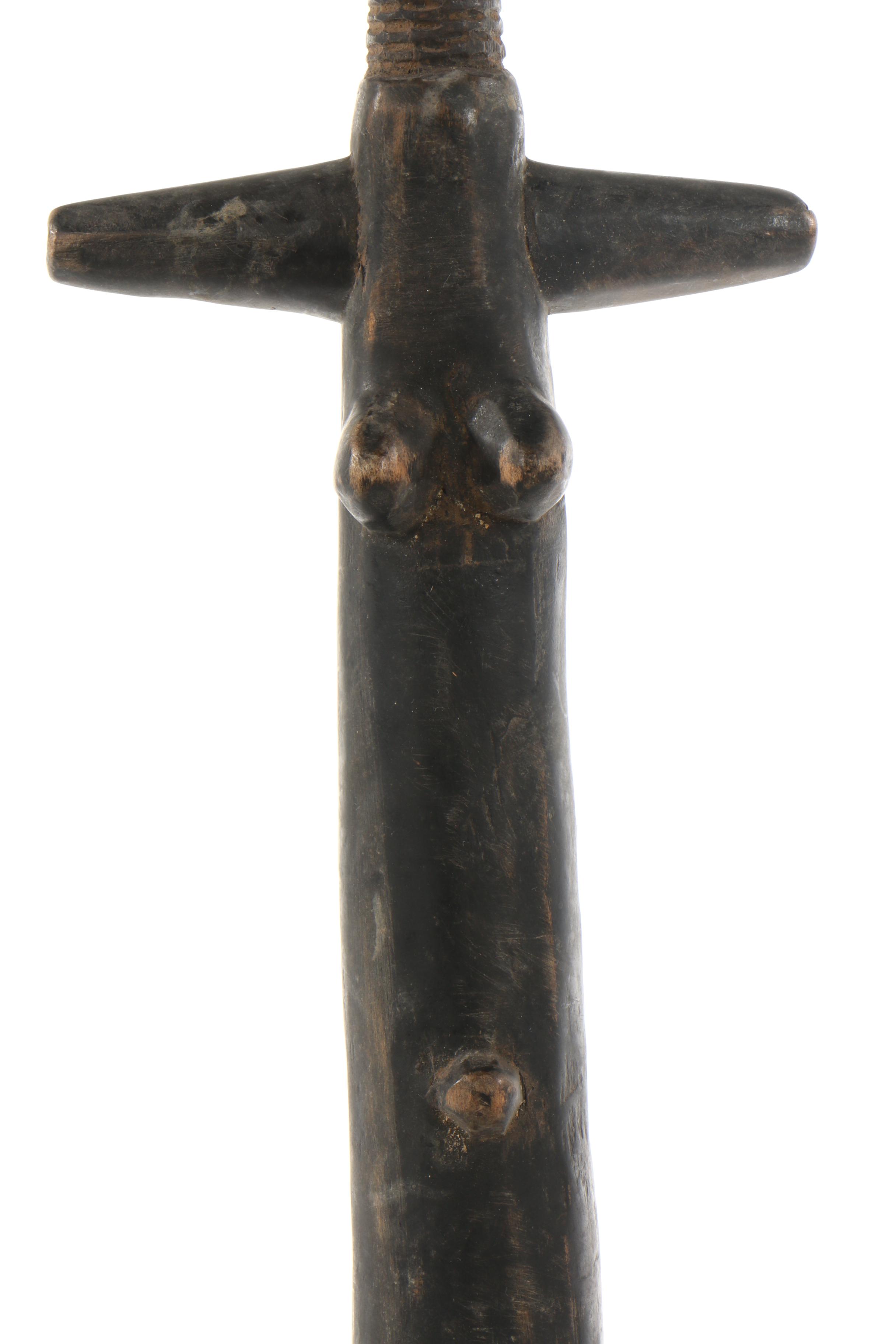 20th Century Wooden Ashanti Akua'Ba Fertility Doll