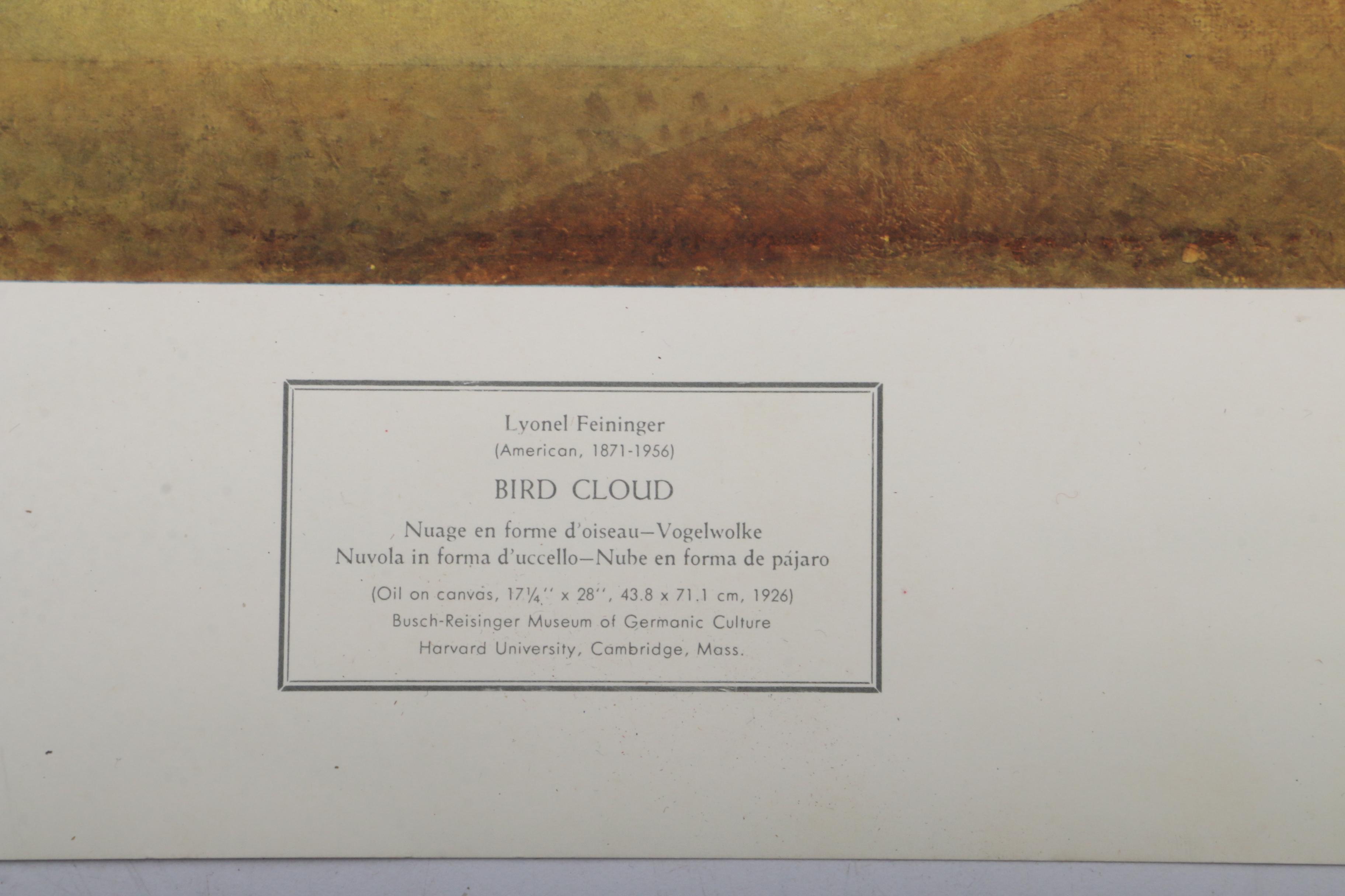 Collotype after Lyonel Feininger "Bird Cloud"