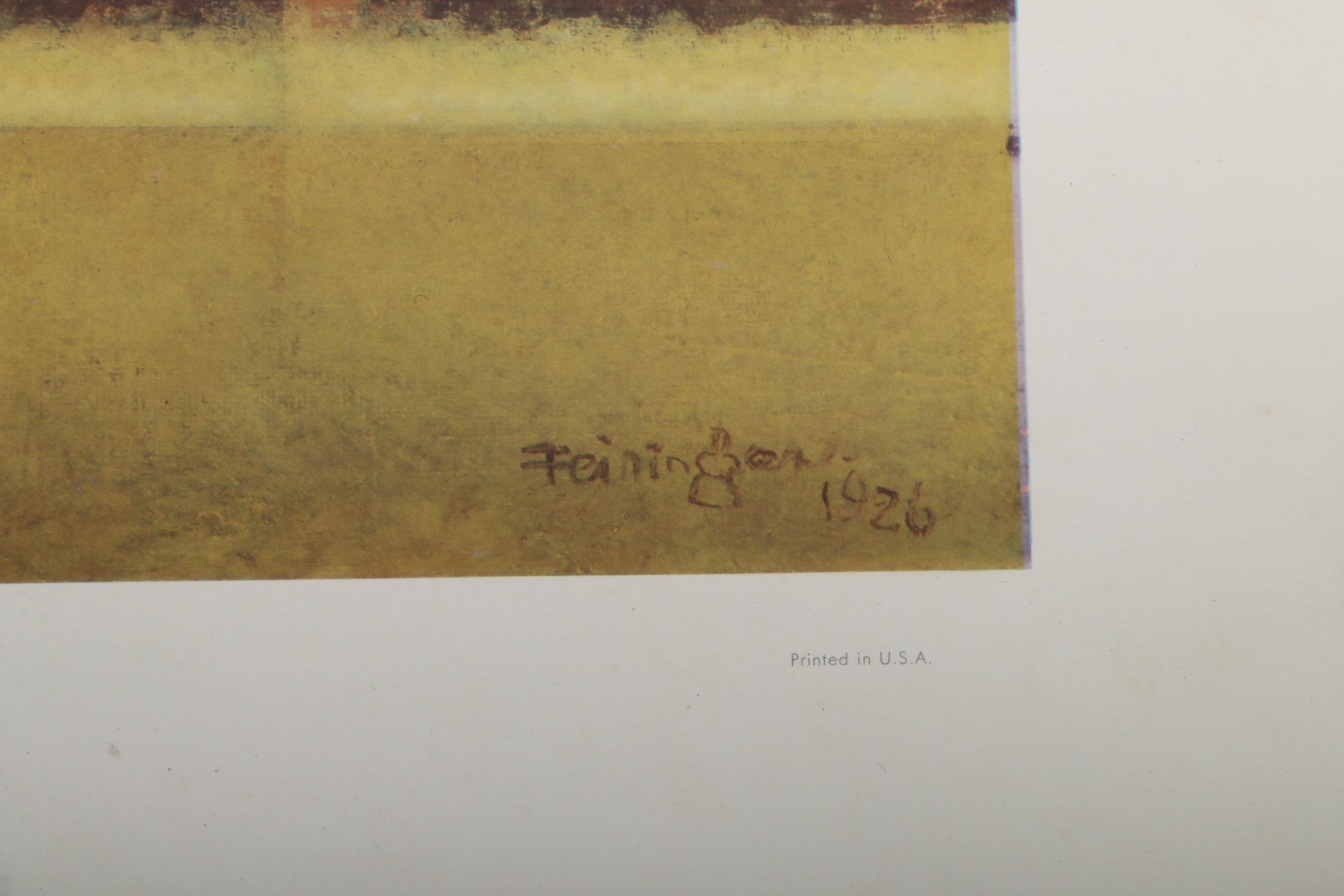 Collotype after Lyonel Feininger "Bird Cloud"