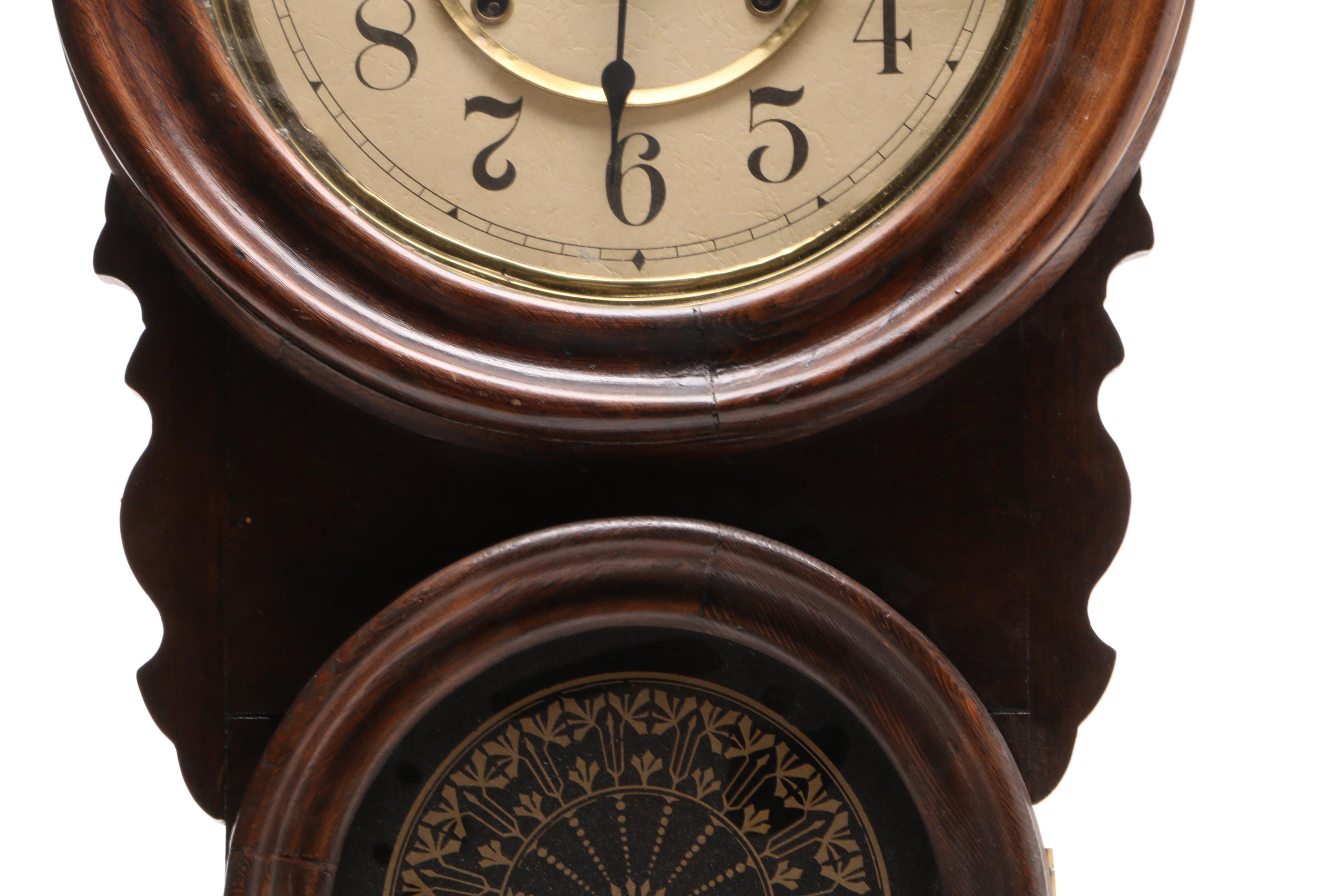 Vintage Pendulum Schoolhouse Clock