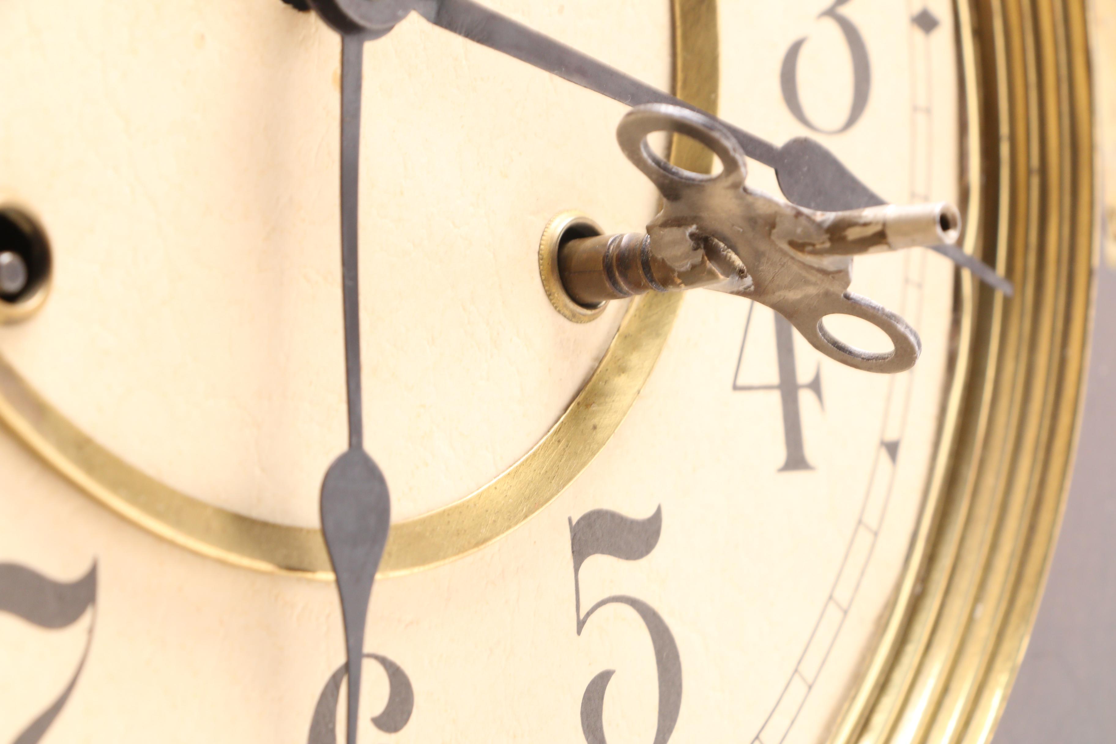 Vintage Pendulum Schoolhouse Clock