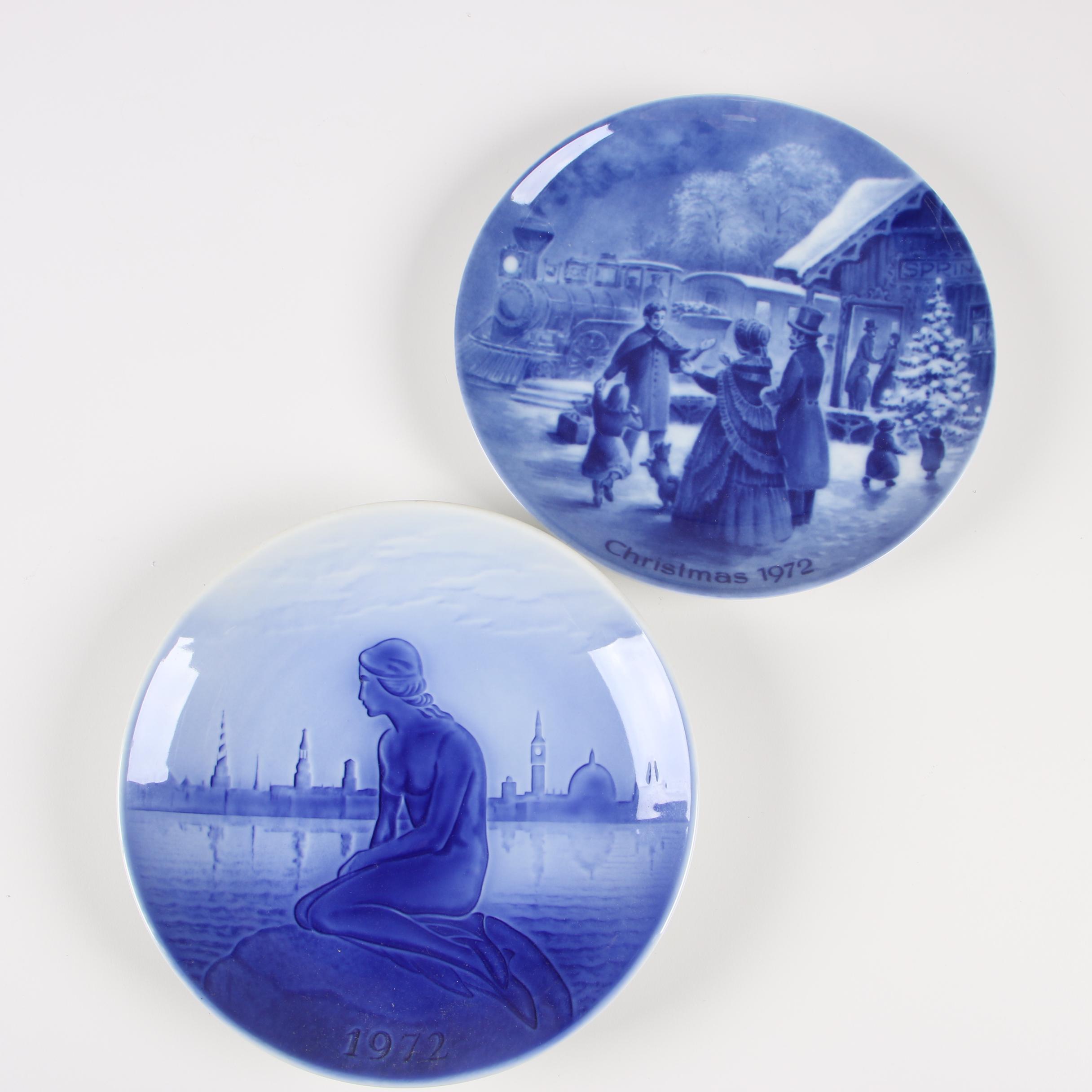 Vintage Porcelain Plates including Royal Copenhagen and Bing & Grøndahl