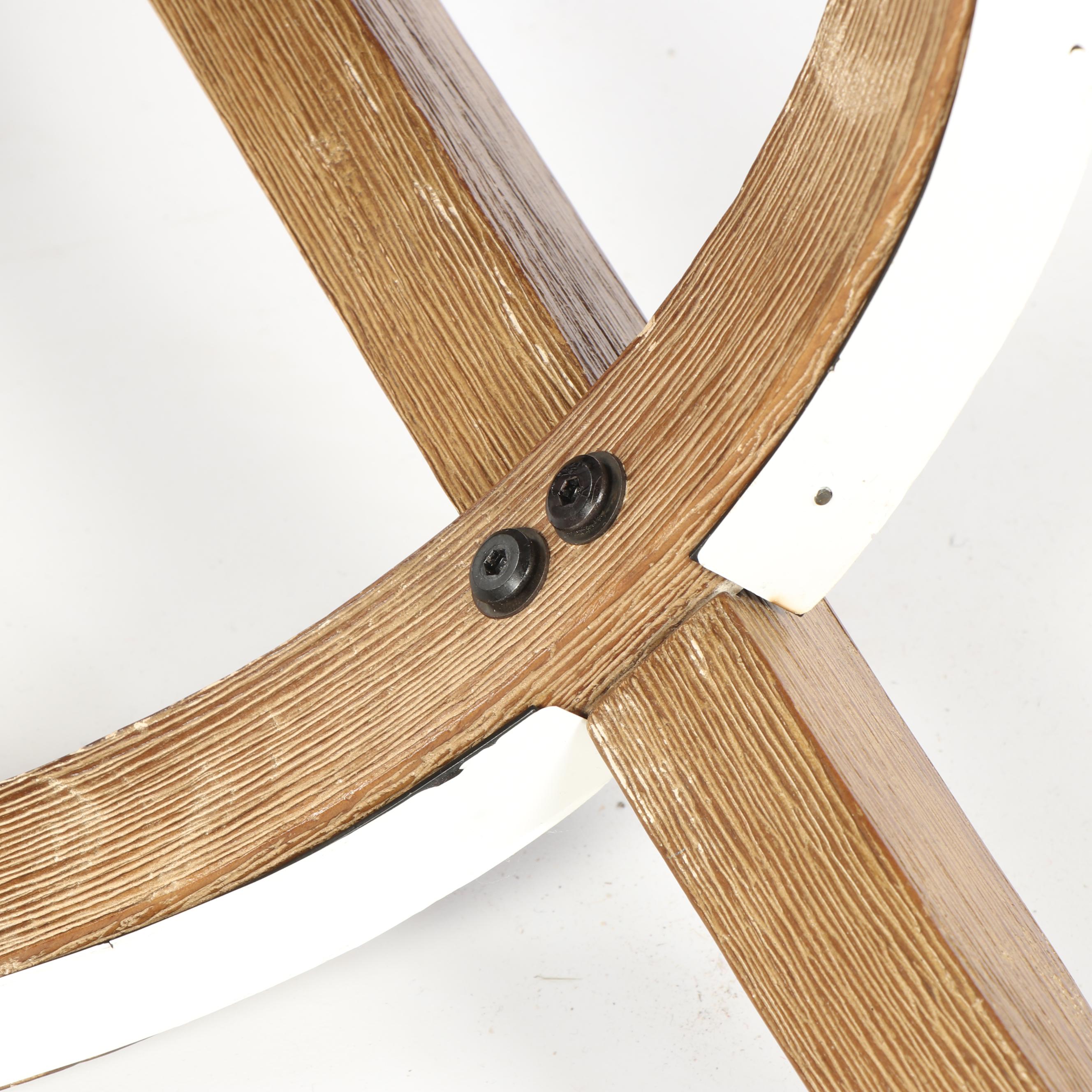 Four Engineered Wood Backless Stools, 21st Century