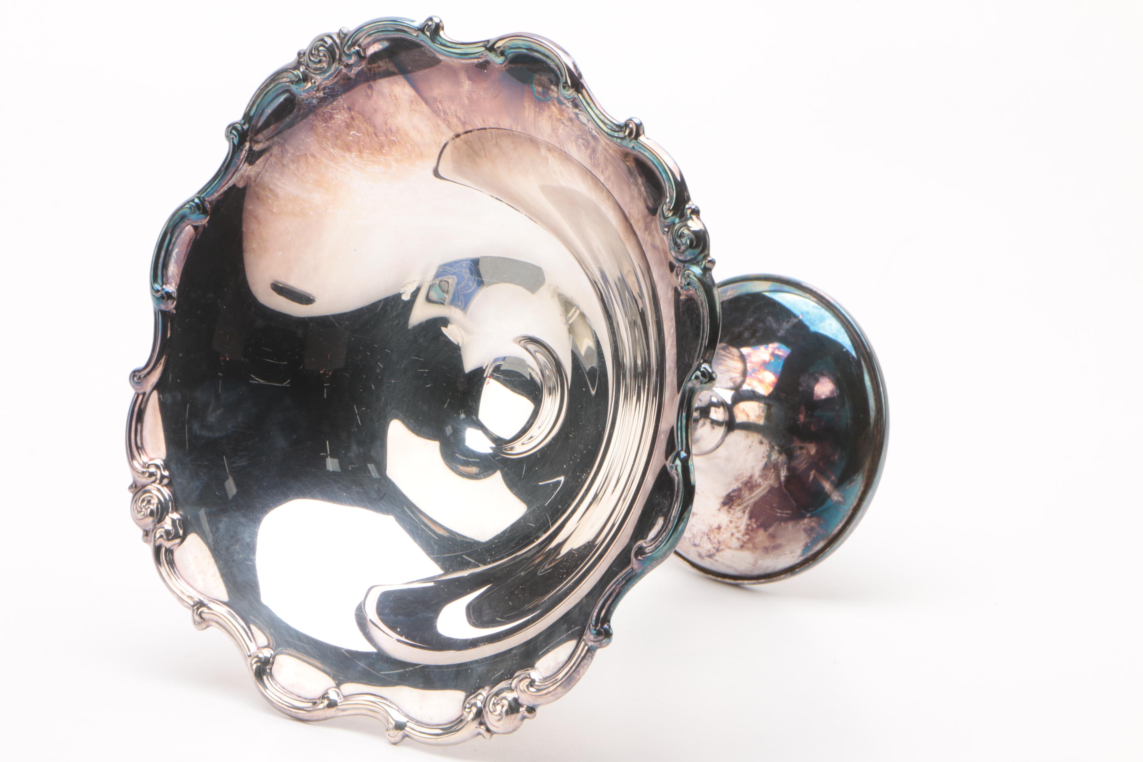 Reed & Barton "Merry Menagerie" Candleholders with Other Silver Plate Tableware