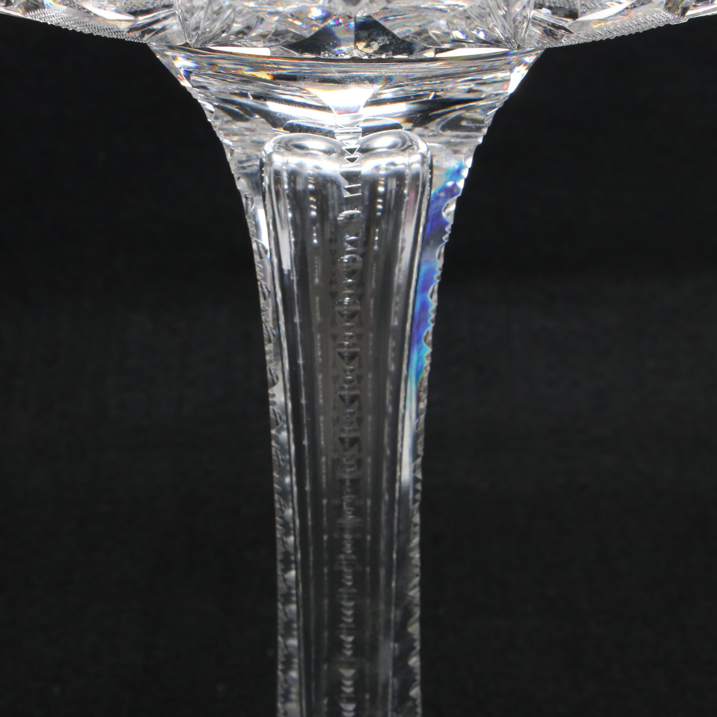 American Brilliant Period Cut Glass Compote