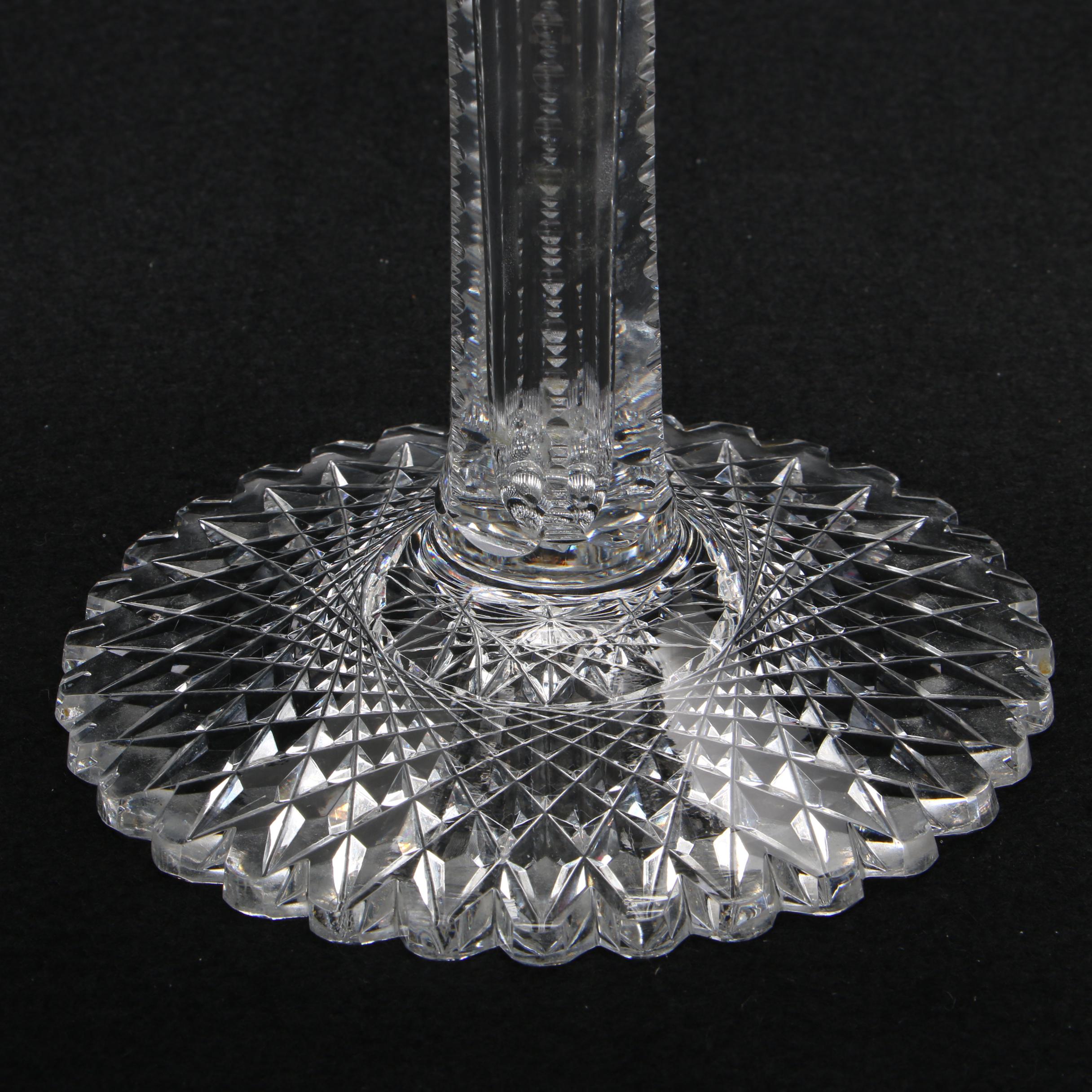 American Brilliant Period Cut Glass Compote