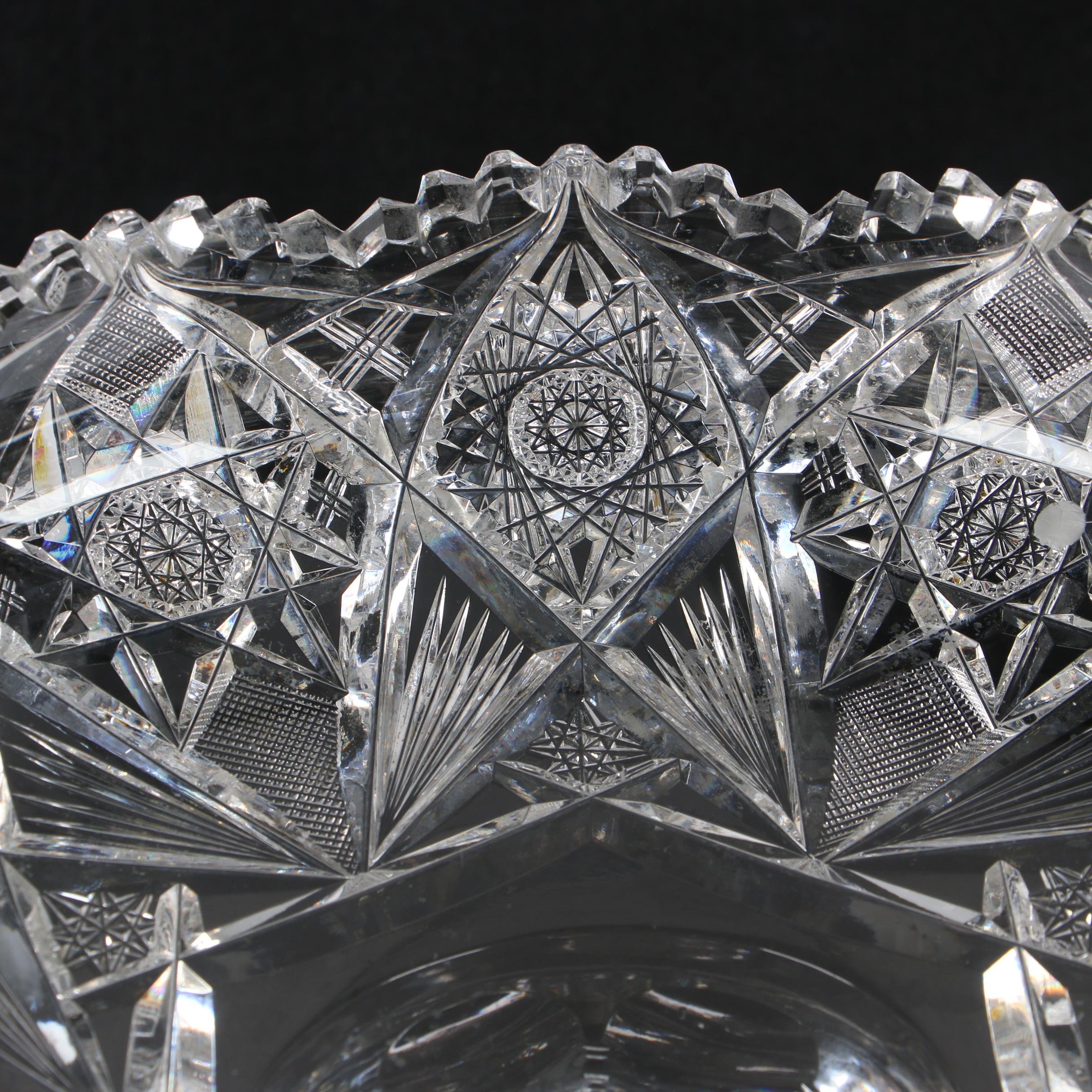 American Brilliant Period Cut Glass Compote