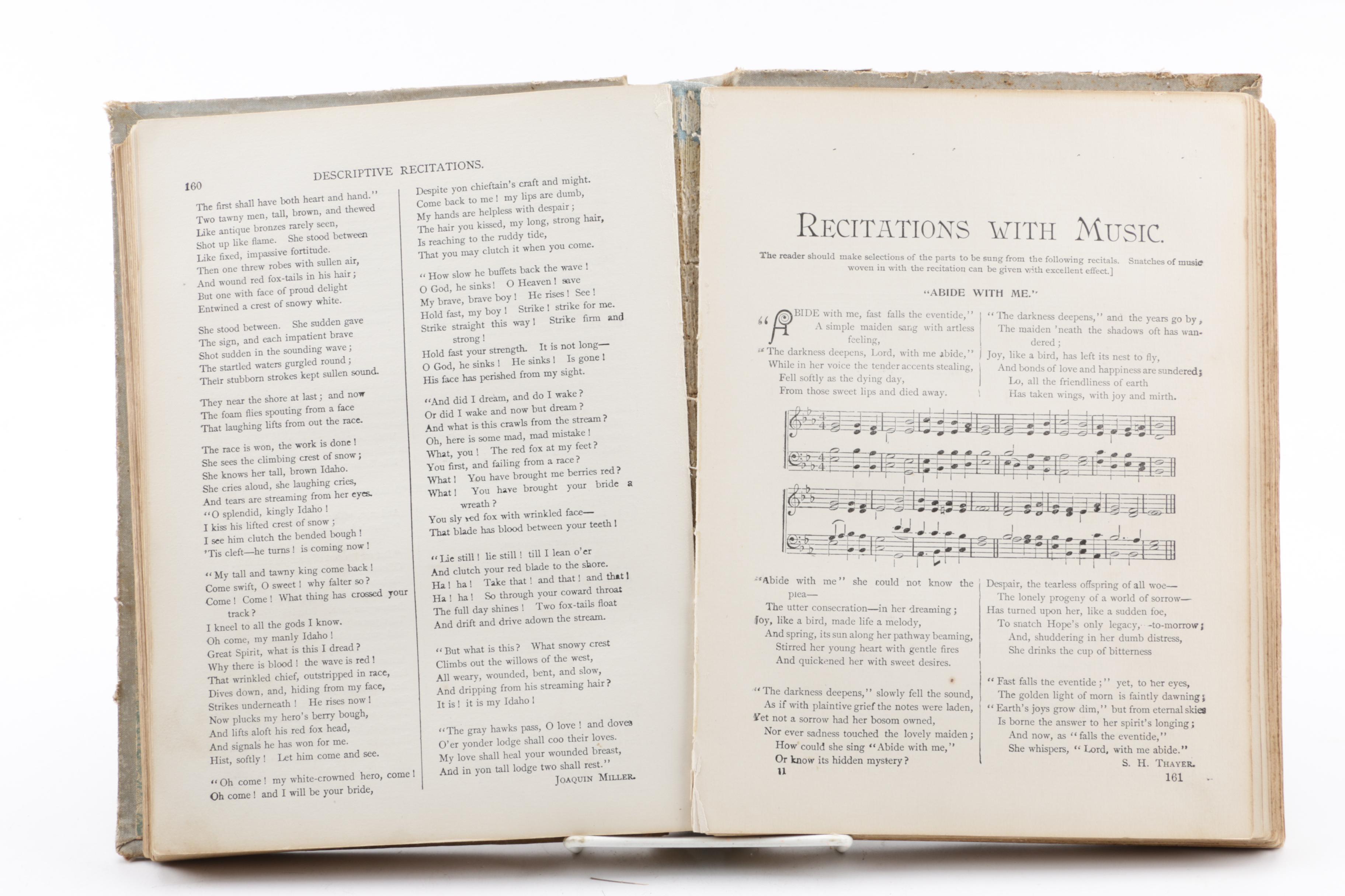 Vintage and Antique Books with German Porcelain "The Last Farewell" Ash Receiver