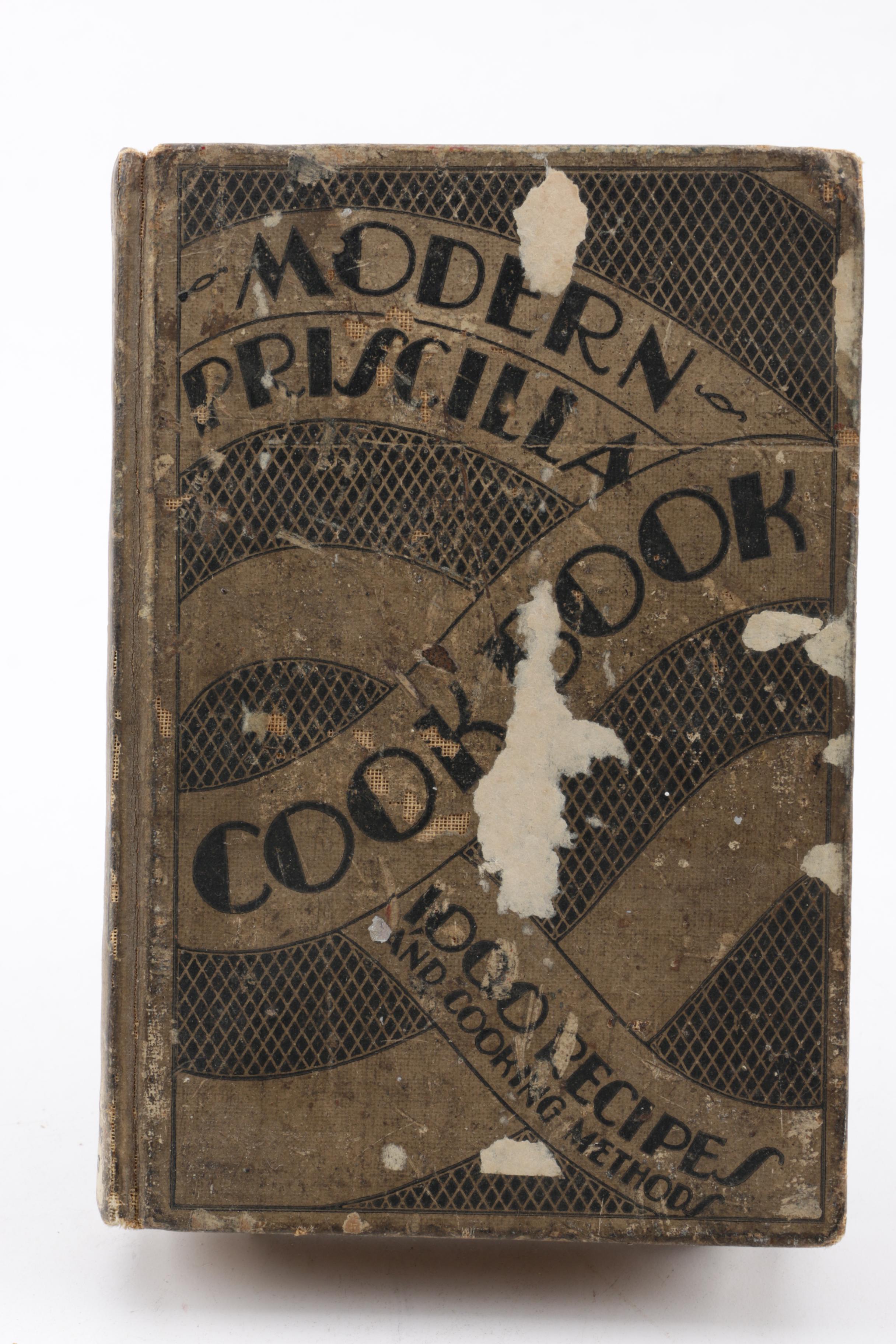 Vintage and Antique Books with German Porcelain "The Last Farewell" Ash Receiver