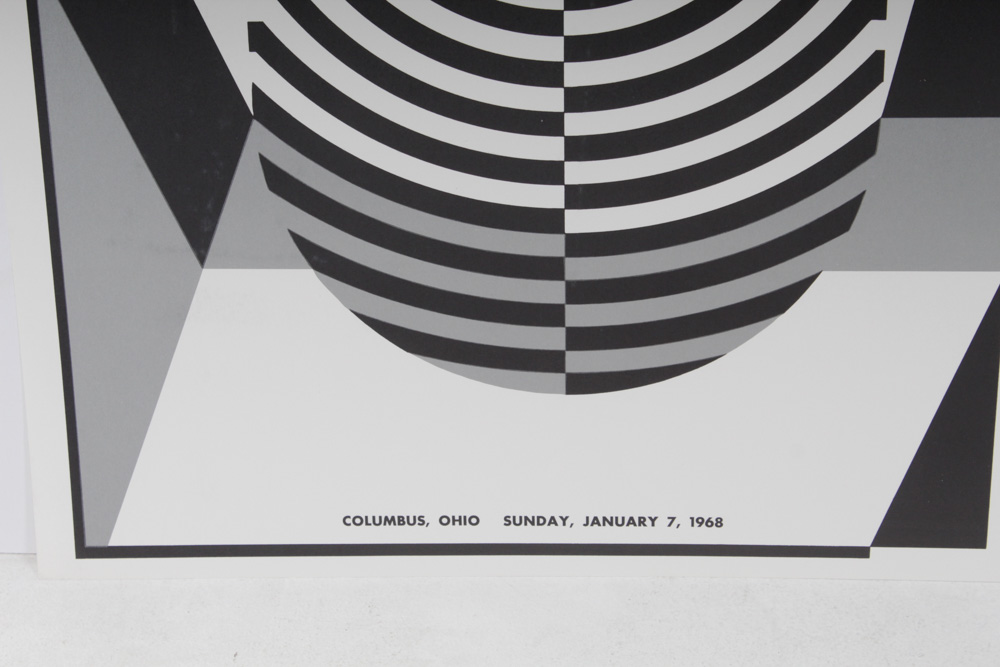 Donald Roberts 1968 Op Art Lithographic Gallery Poster