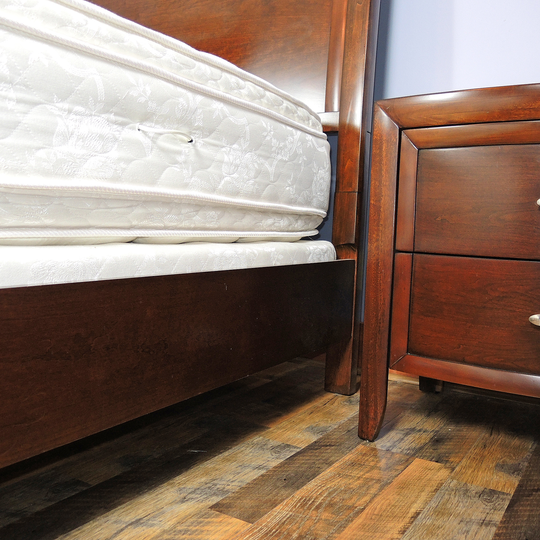 Contemporary King Size Bed Frame and Nightstands by Casana