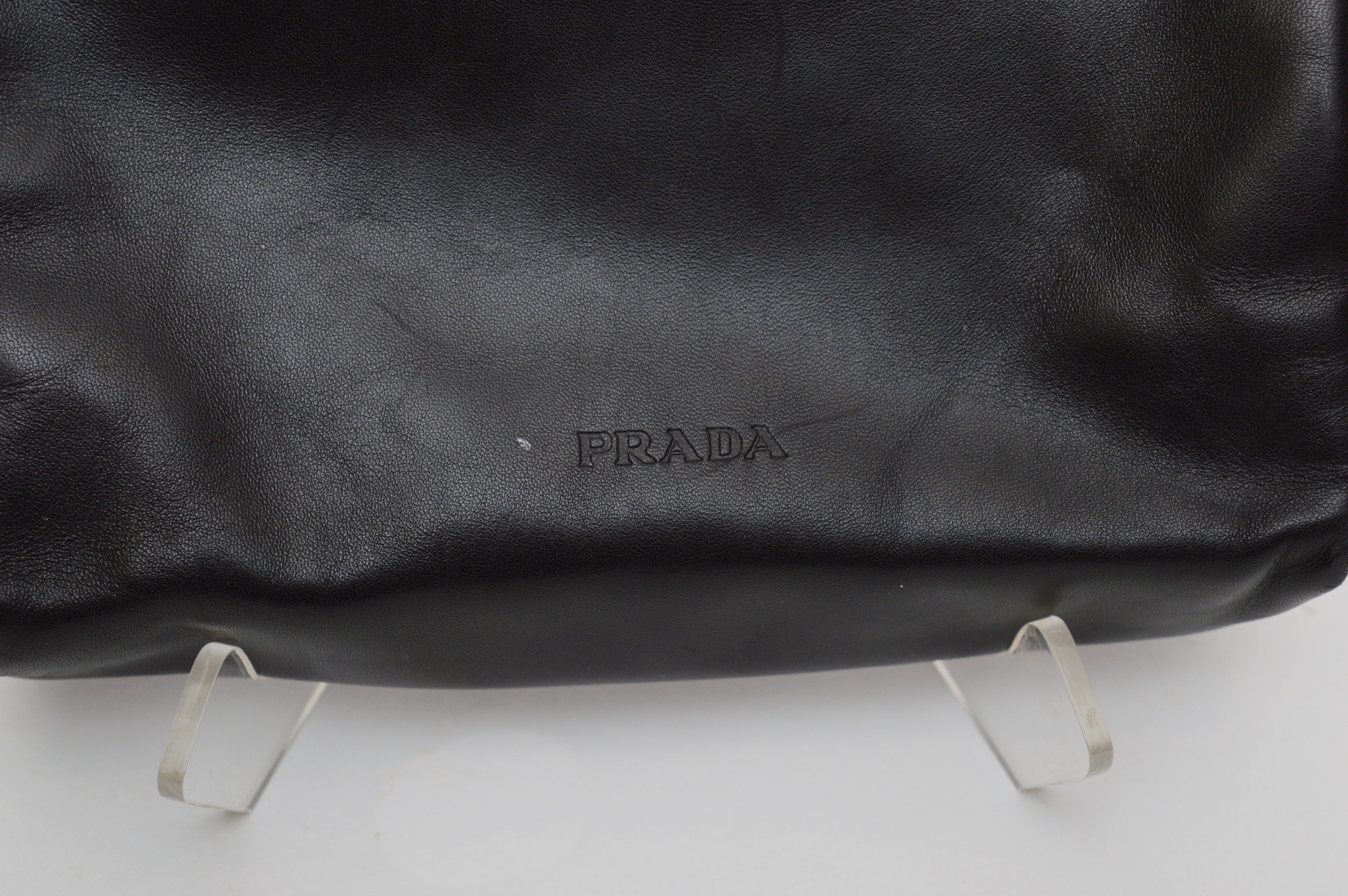 Vintage Prada Black Leather Handbag