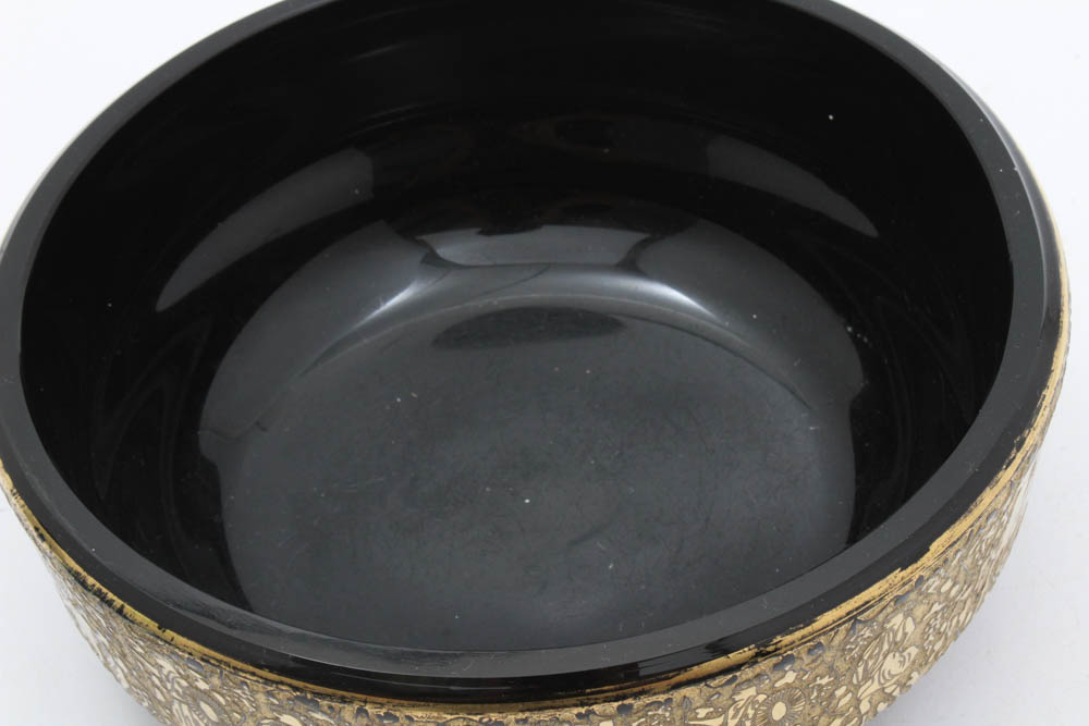 1920s Art Deco Amethyst Glass Bowl Attributed to Moser