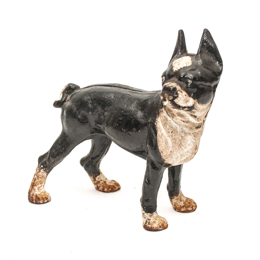 French Bulldog Cast Iron Doorstop in the Style of Hubley