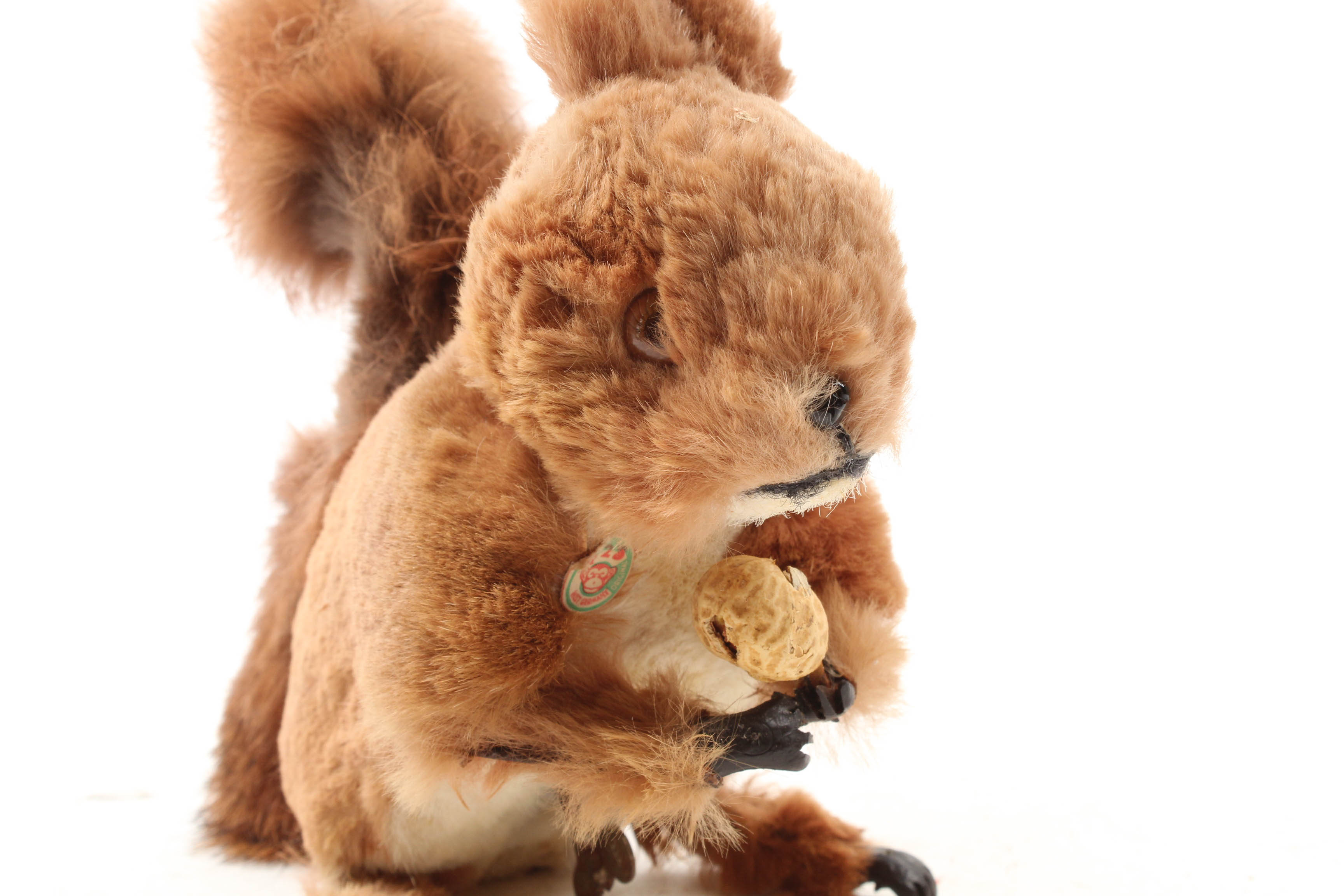 Vintage Carl Original Rabbit Fur Wind-Up Squirrel