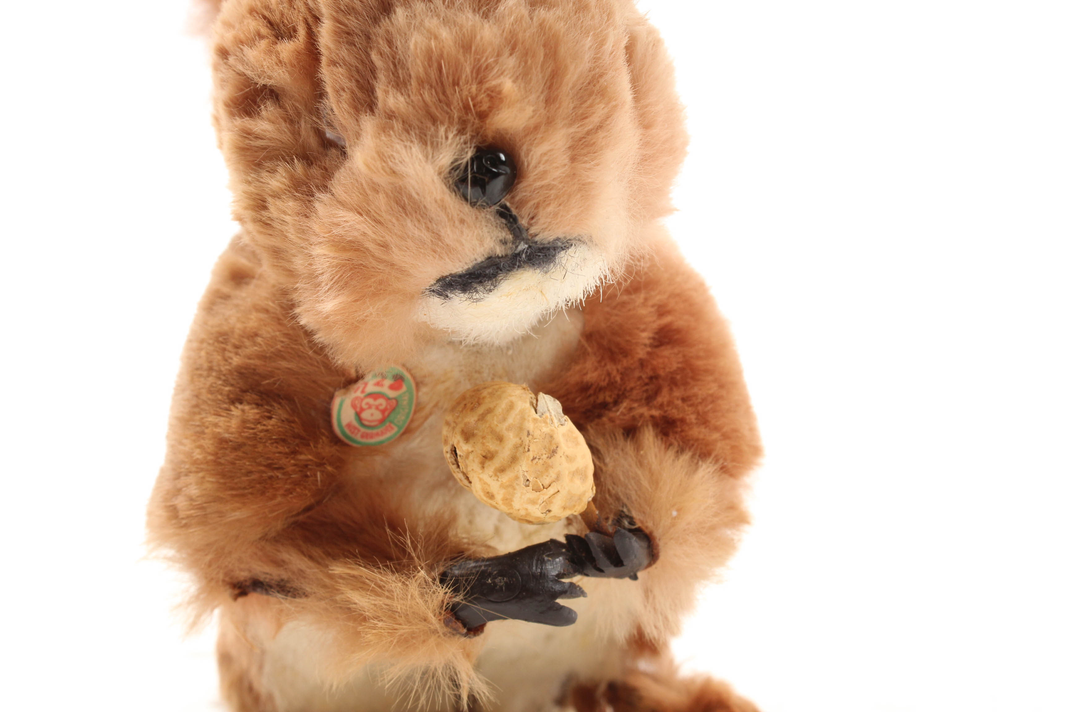 Vintage Carl Original Rabbit Fur Wind-Up Squirrel