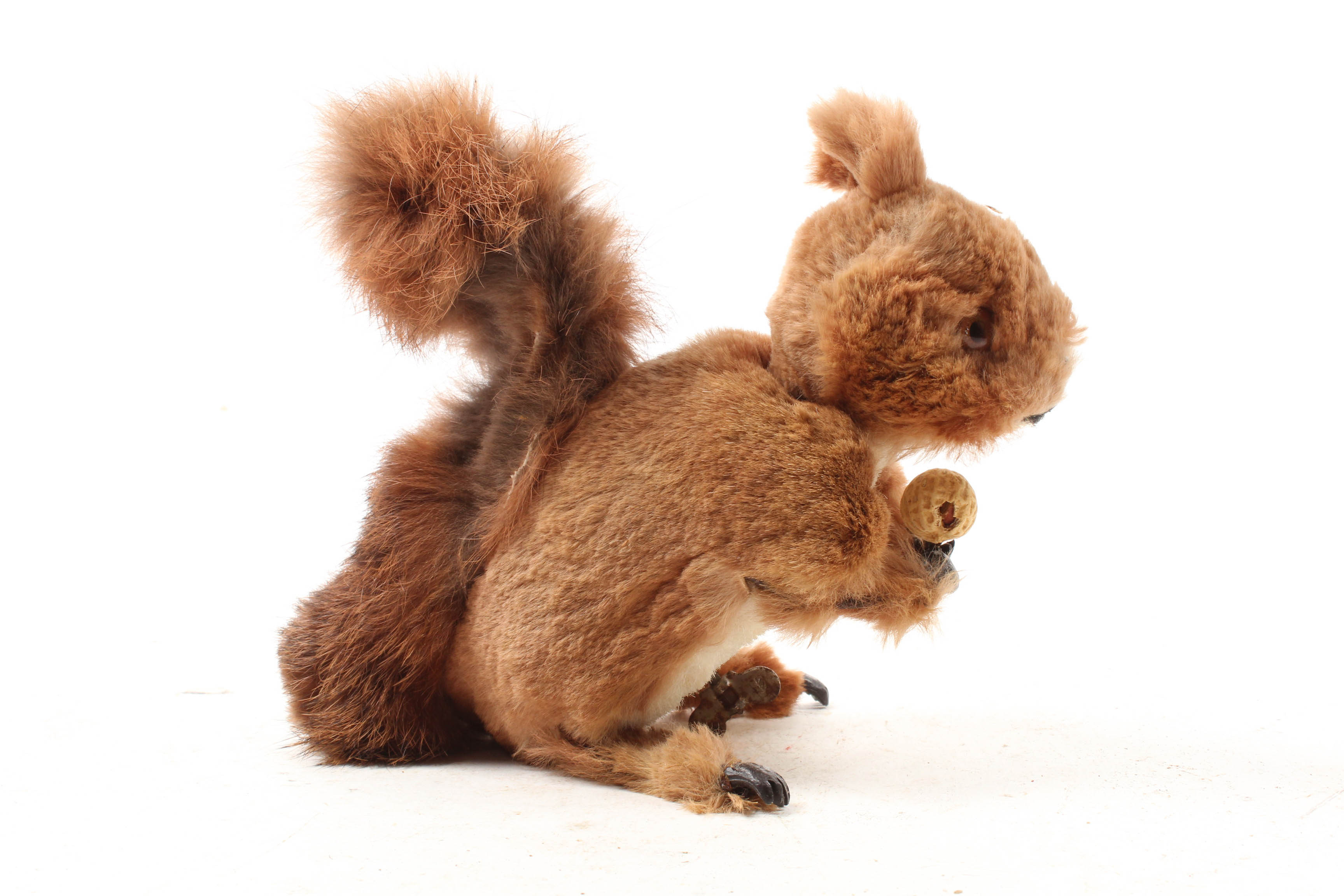 Vintage Carl Original Rabbit Fur Wind-Up Squirrel
