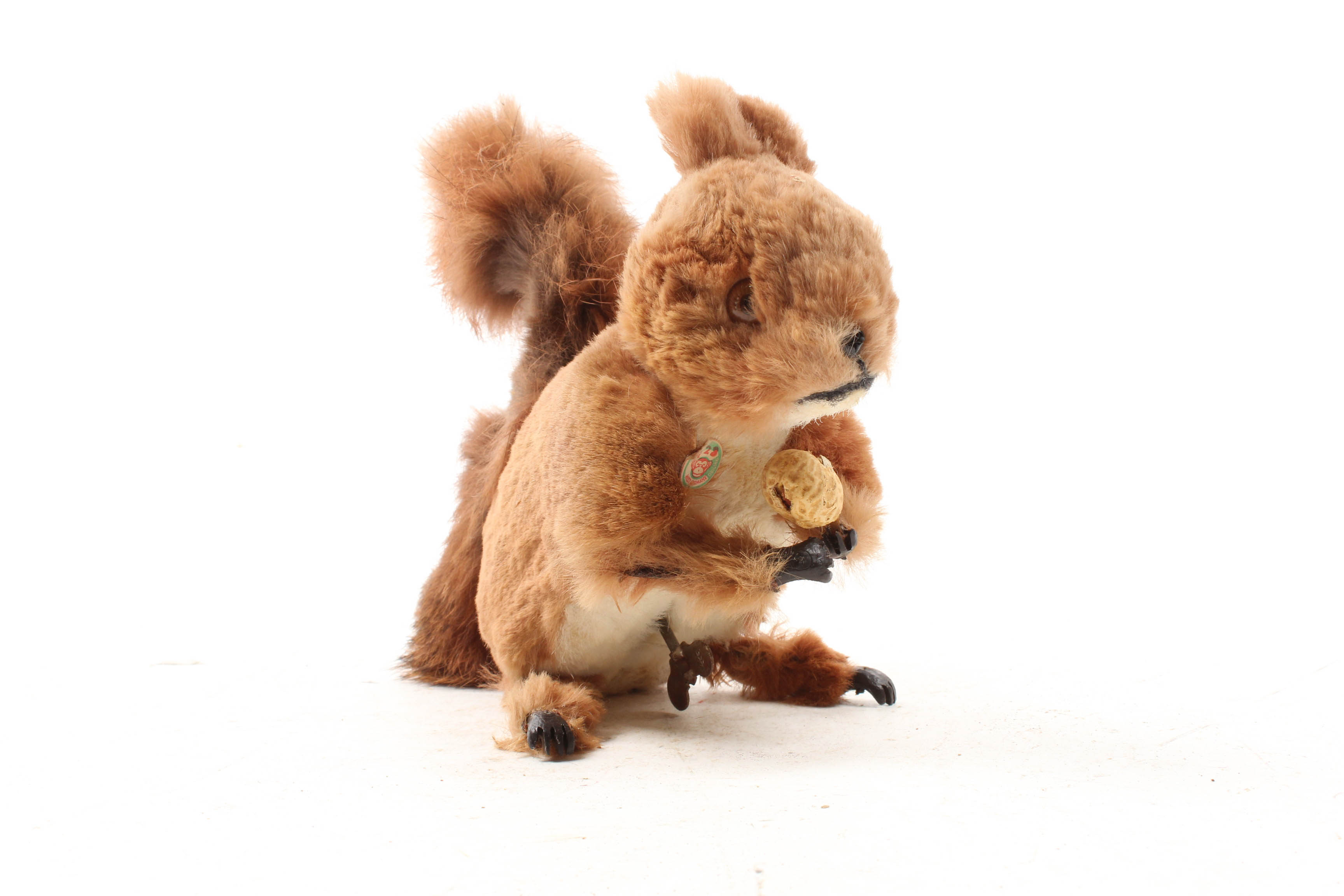 Vintage Carl Original Rabbit Fur Wind-Up Squirrel