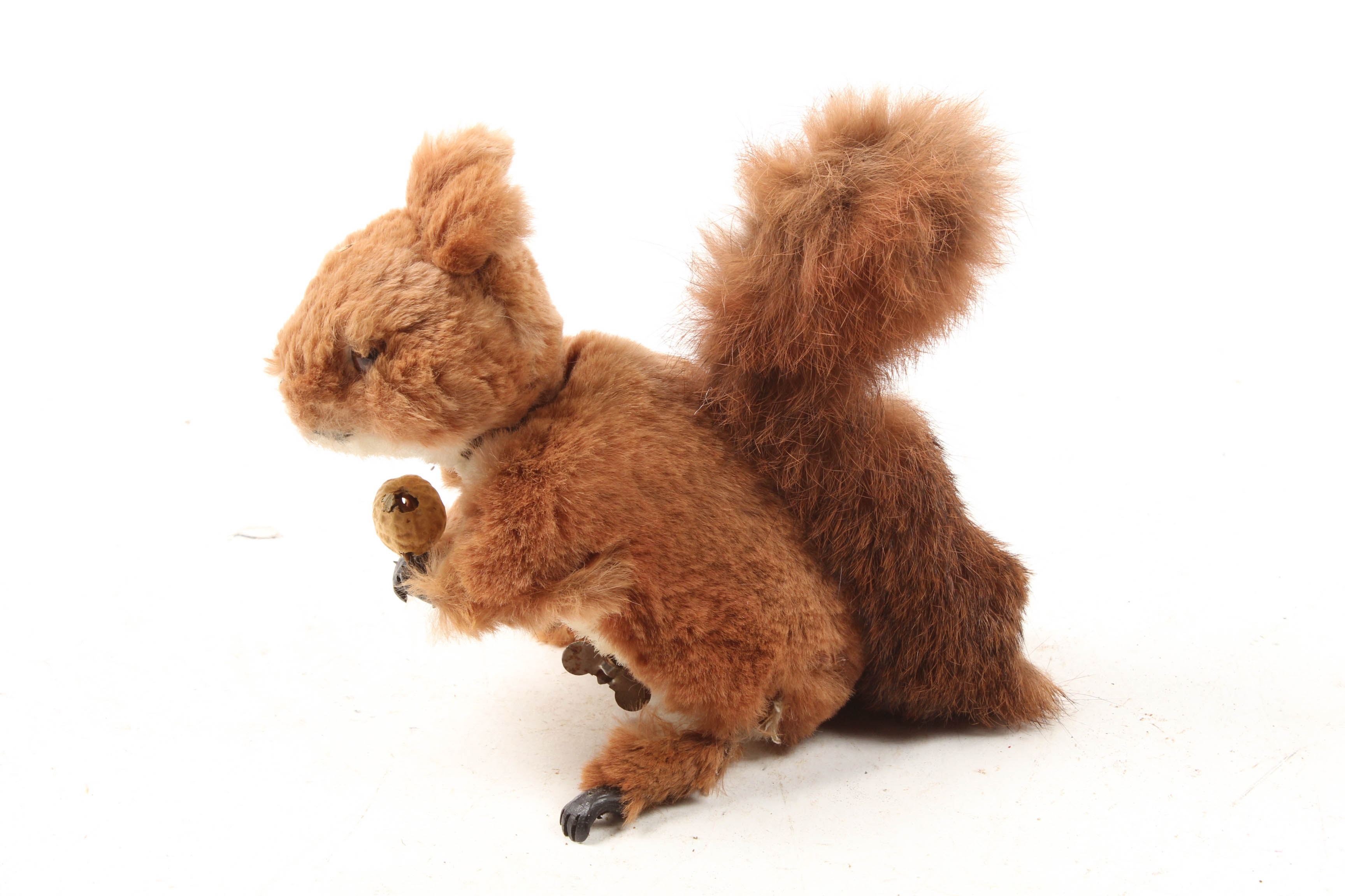 Vintage Carl Original Rabbit Fur Wind-Up Squirrel