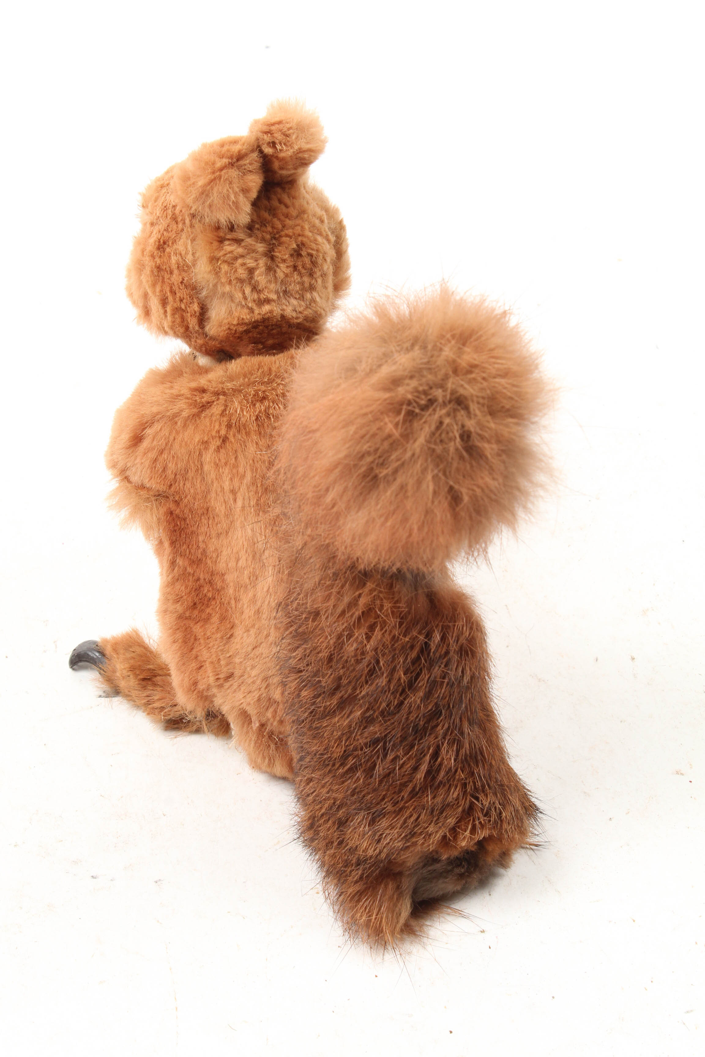 Vintage Carl Original Rabbit Fur Wind-Up Squirrel