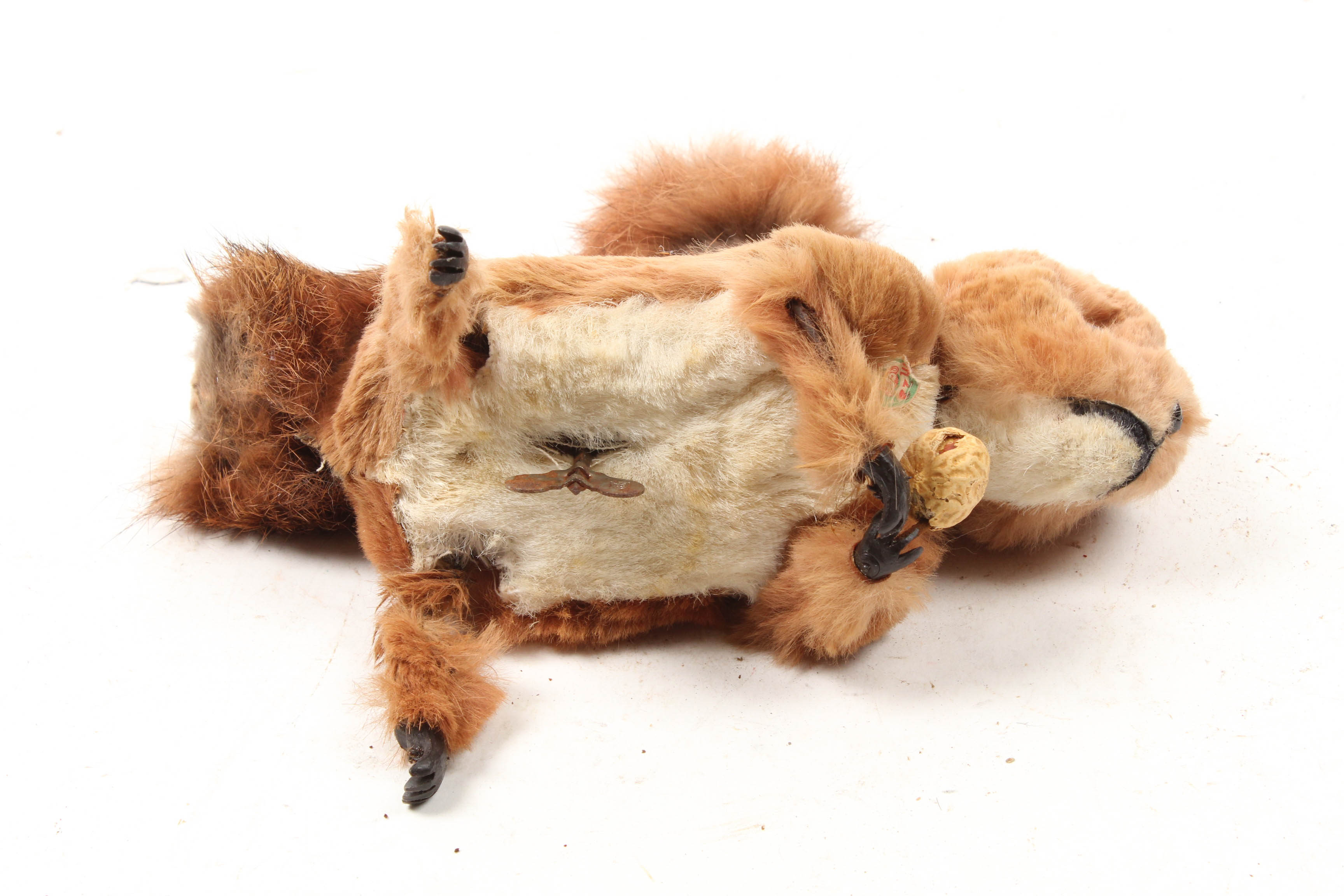 Vintage Carl Original Rabbit Fur Wind-Up Squirrel
