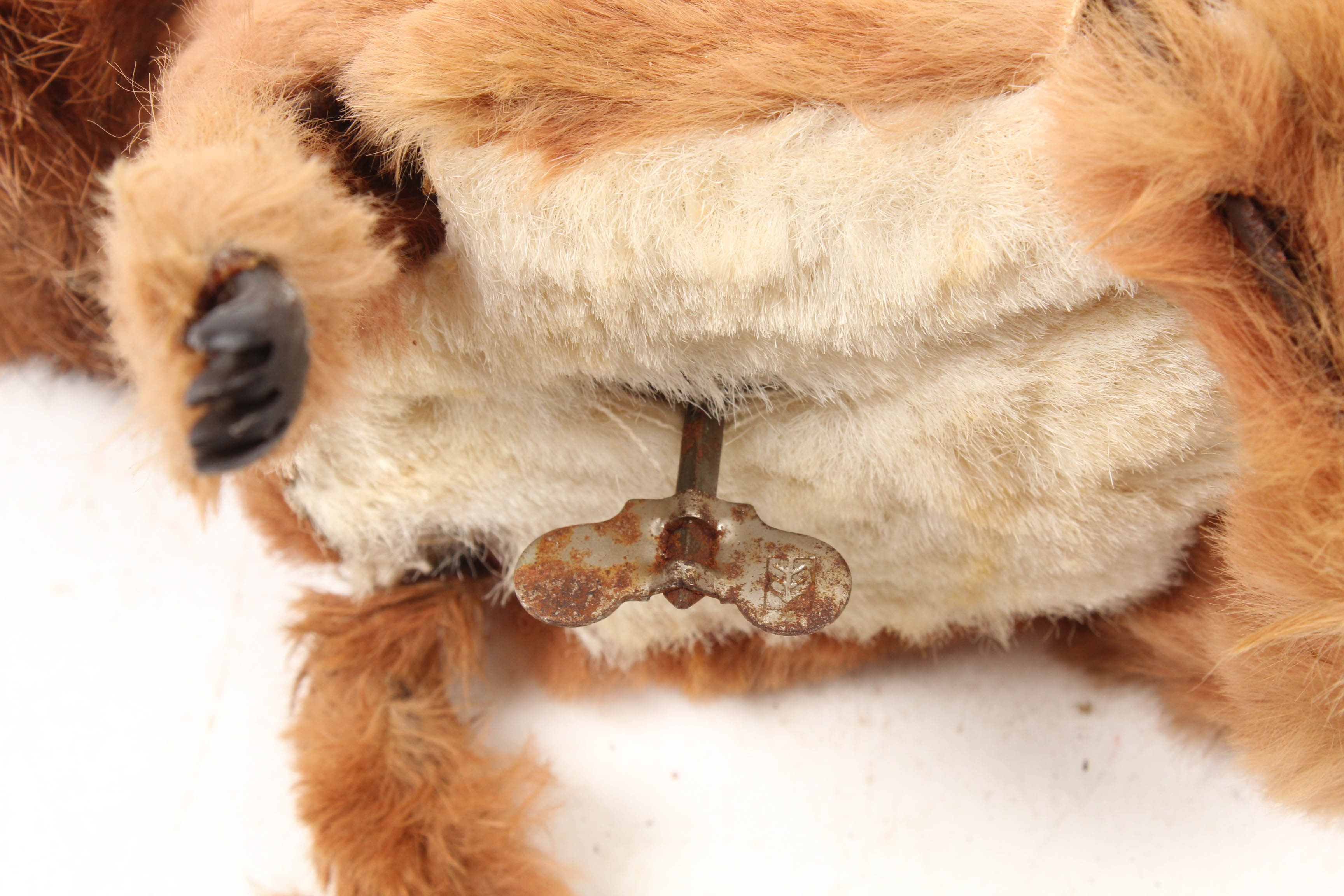 Vintage Carl Original Rabbit Fur Wind-Up Squirrel