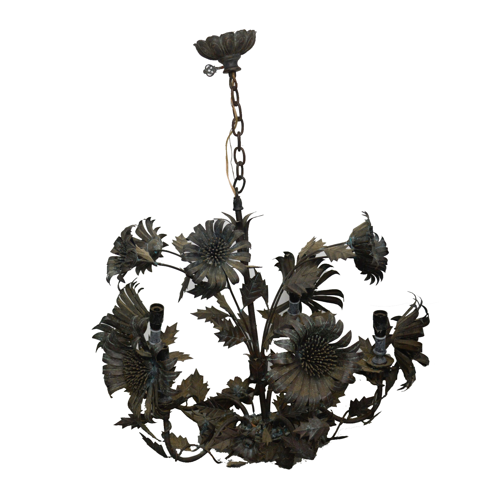 Brass Tole Chandelier