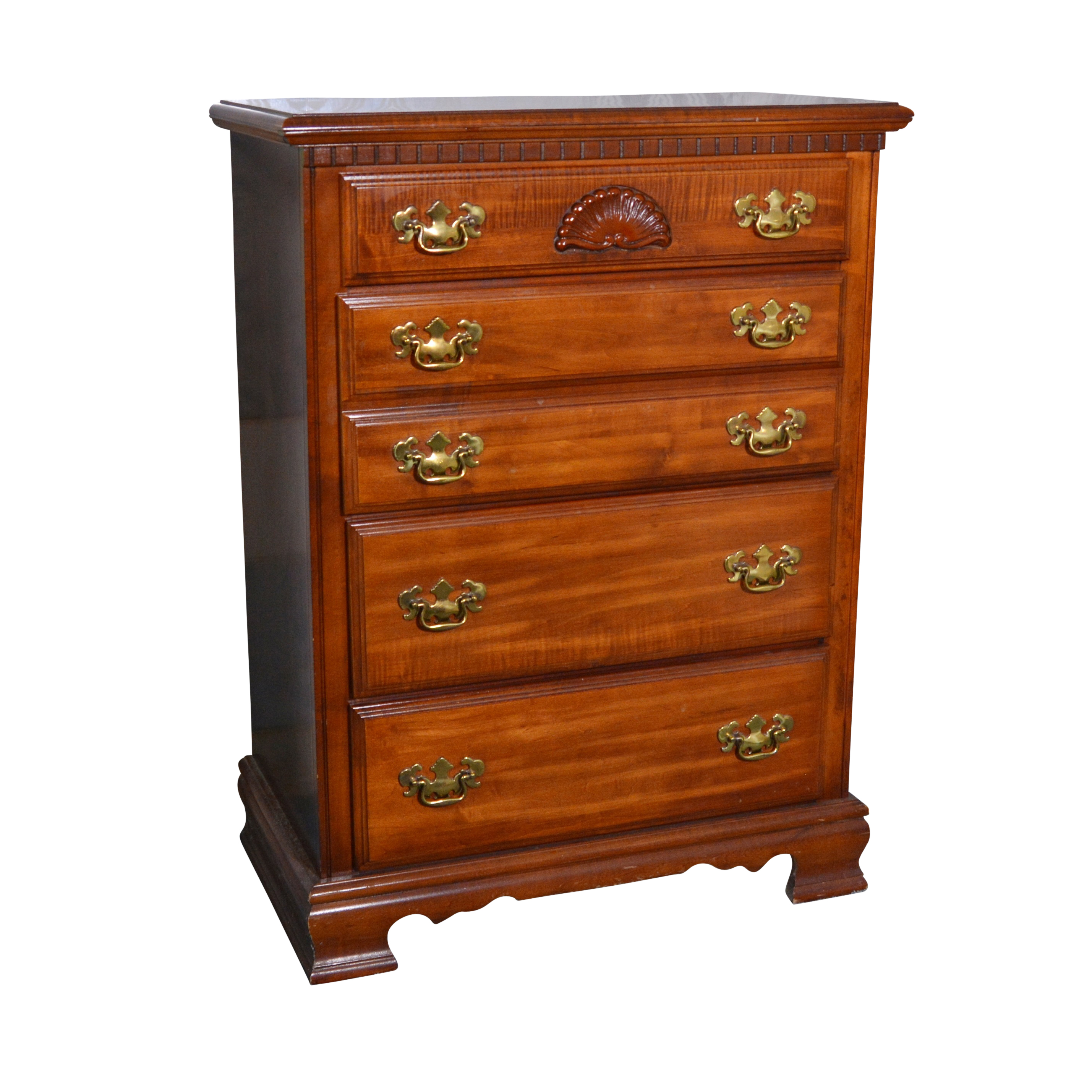 Federal Style Mahogany Veneer Chest of Drawers by Lea, Mid-20th Century