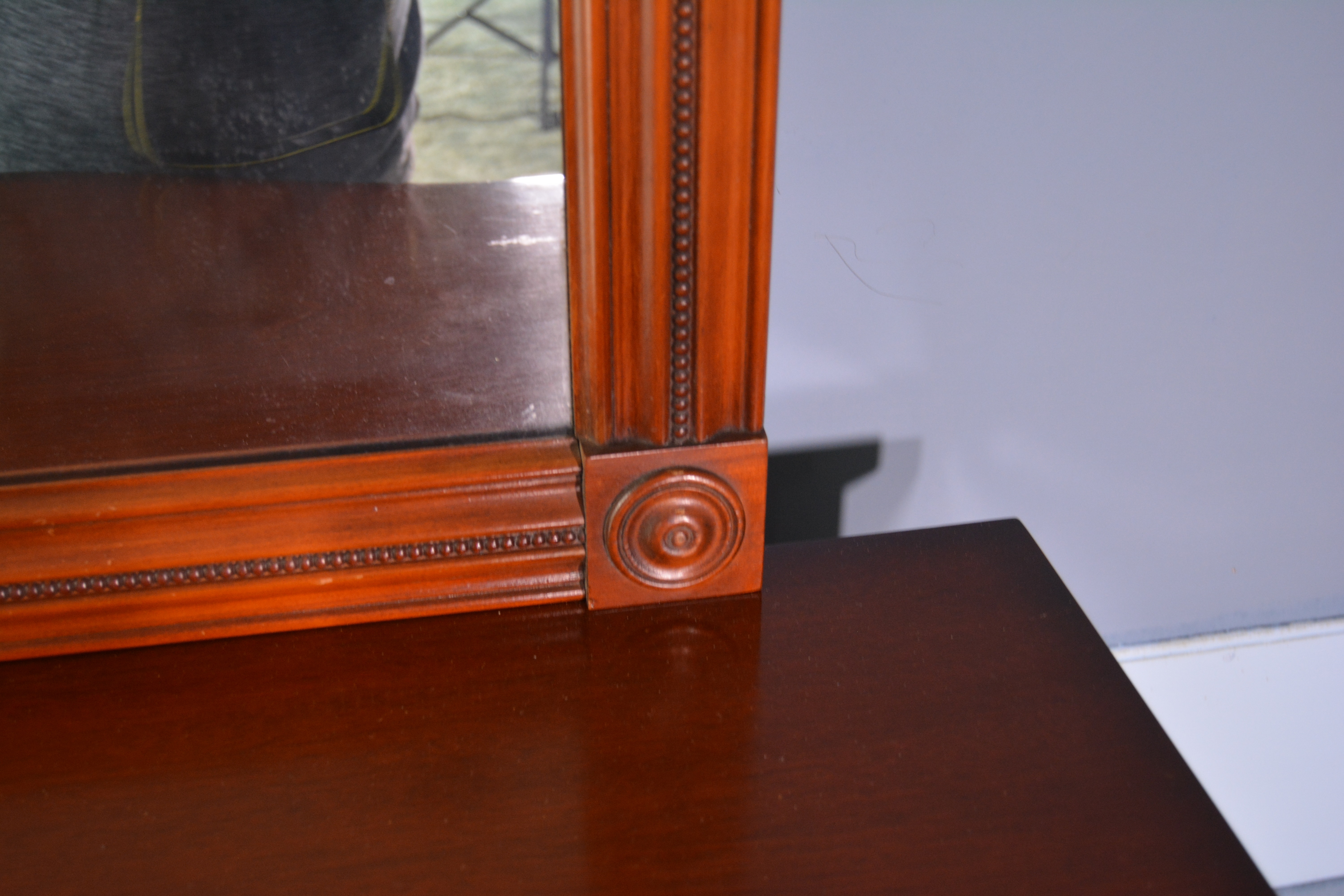 Federal Style Mahogany Dresser and Mirror by Drexel Furniture, Mid-20th Century