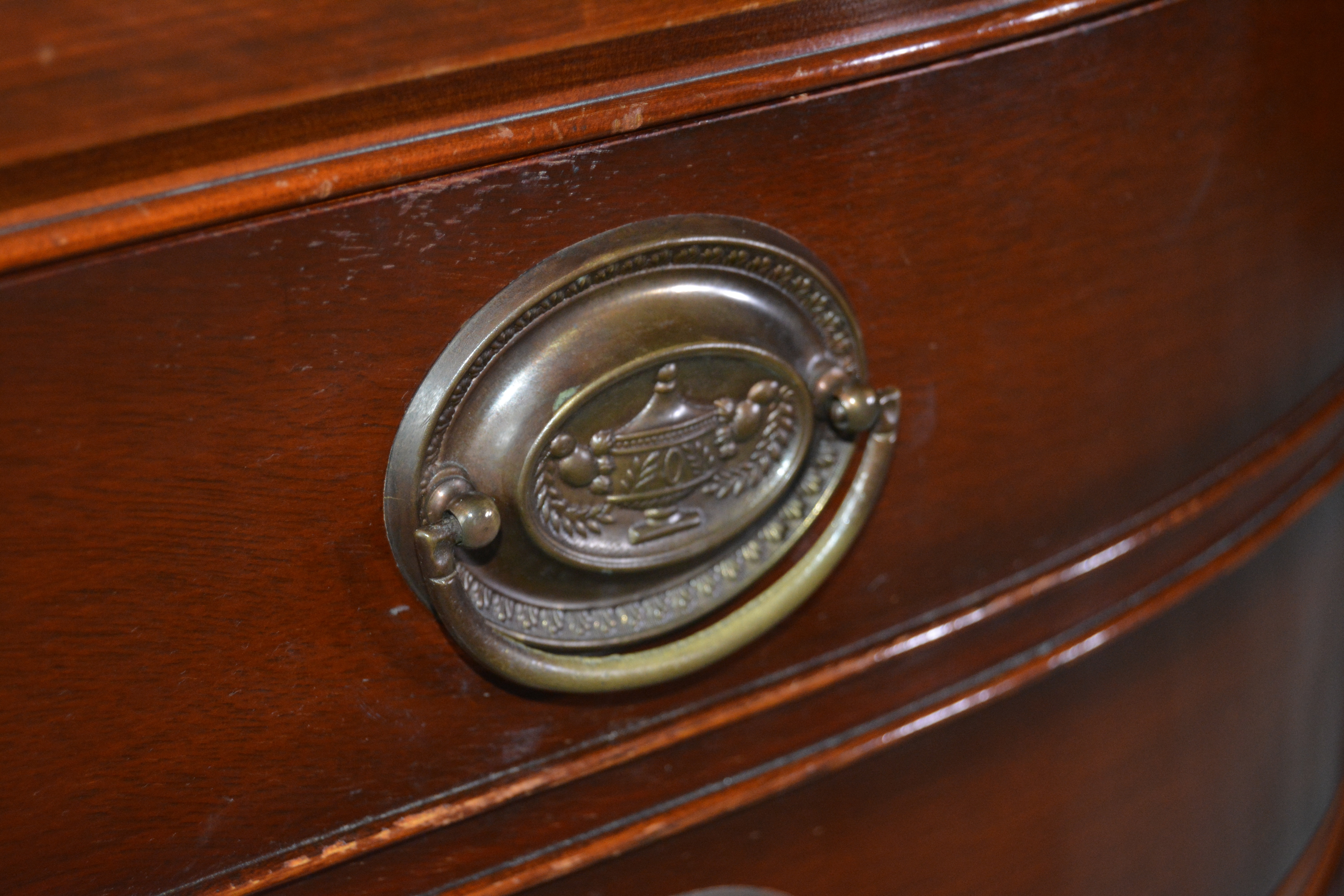 Federal Style Mahogany Dresser and Mirror by Drexel Furniture, Mid-20th Century