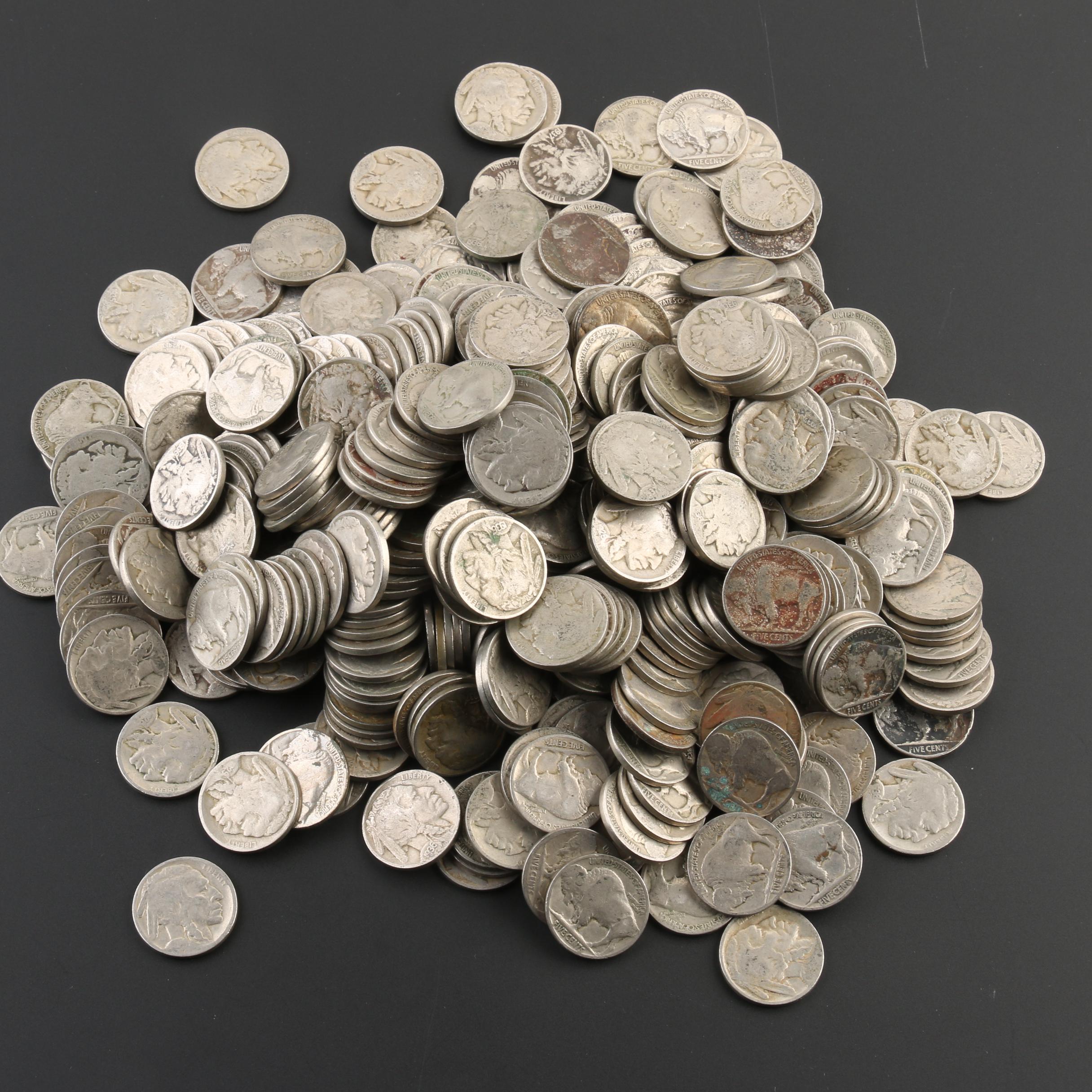 Group of Approximately 400 Buffalo Nickels