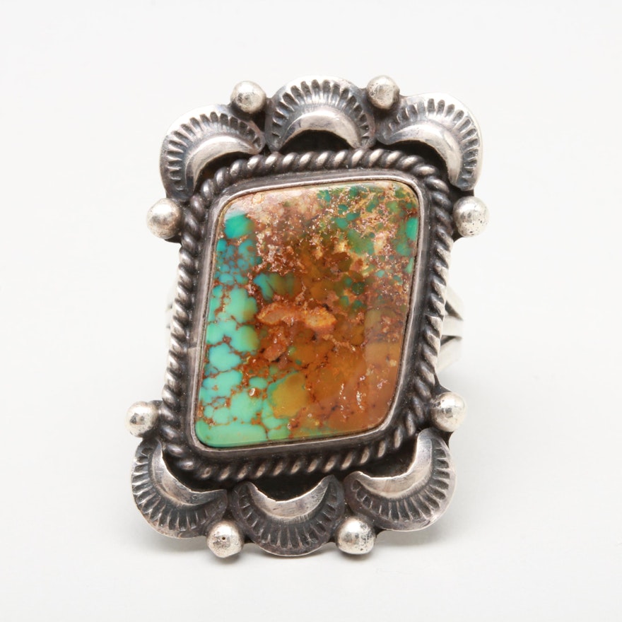 Will Denetdale Navajo Diné Sterling Silver Turquoise Ring