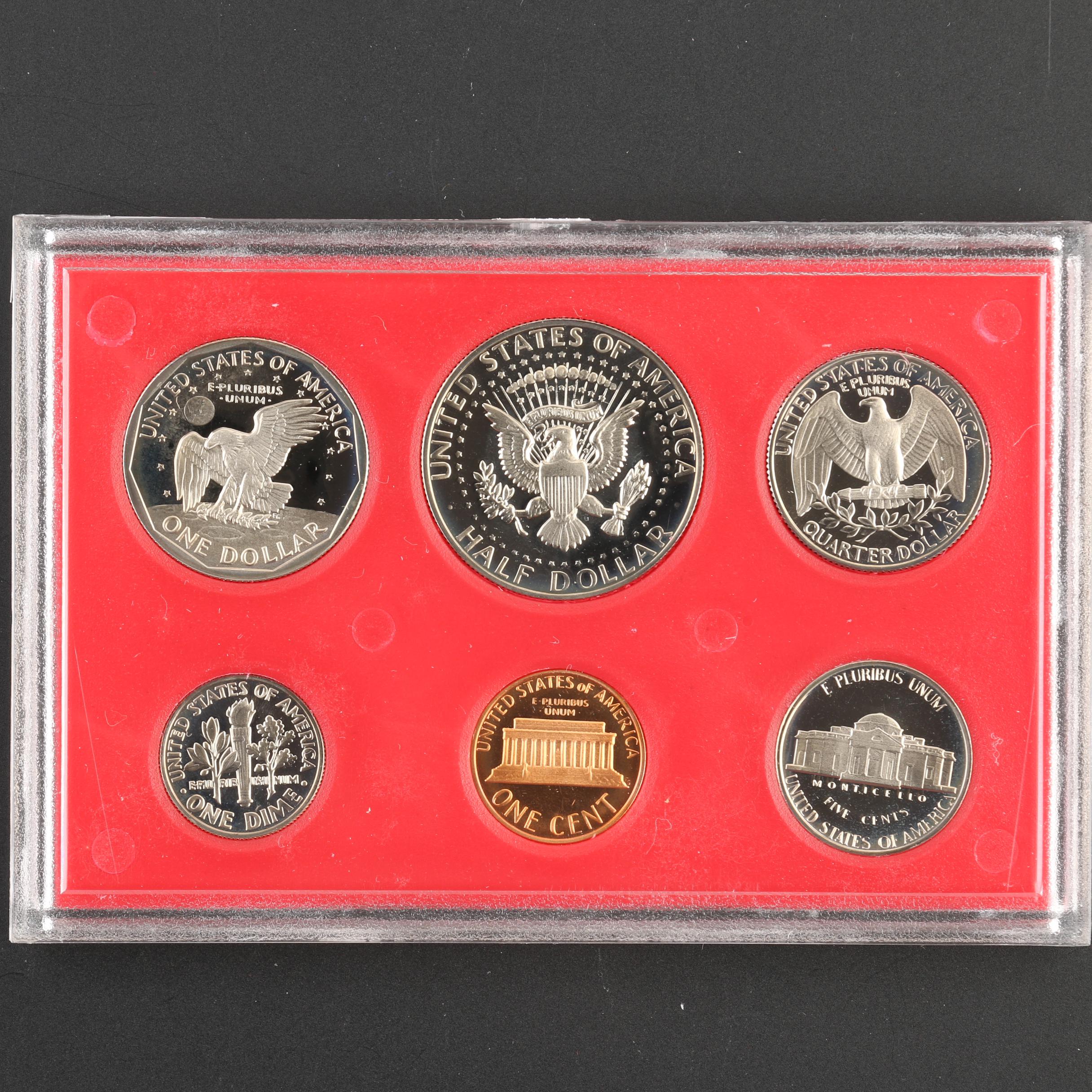 Five U.S. Mint Proof Sets, 1976 to 2003