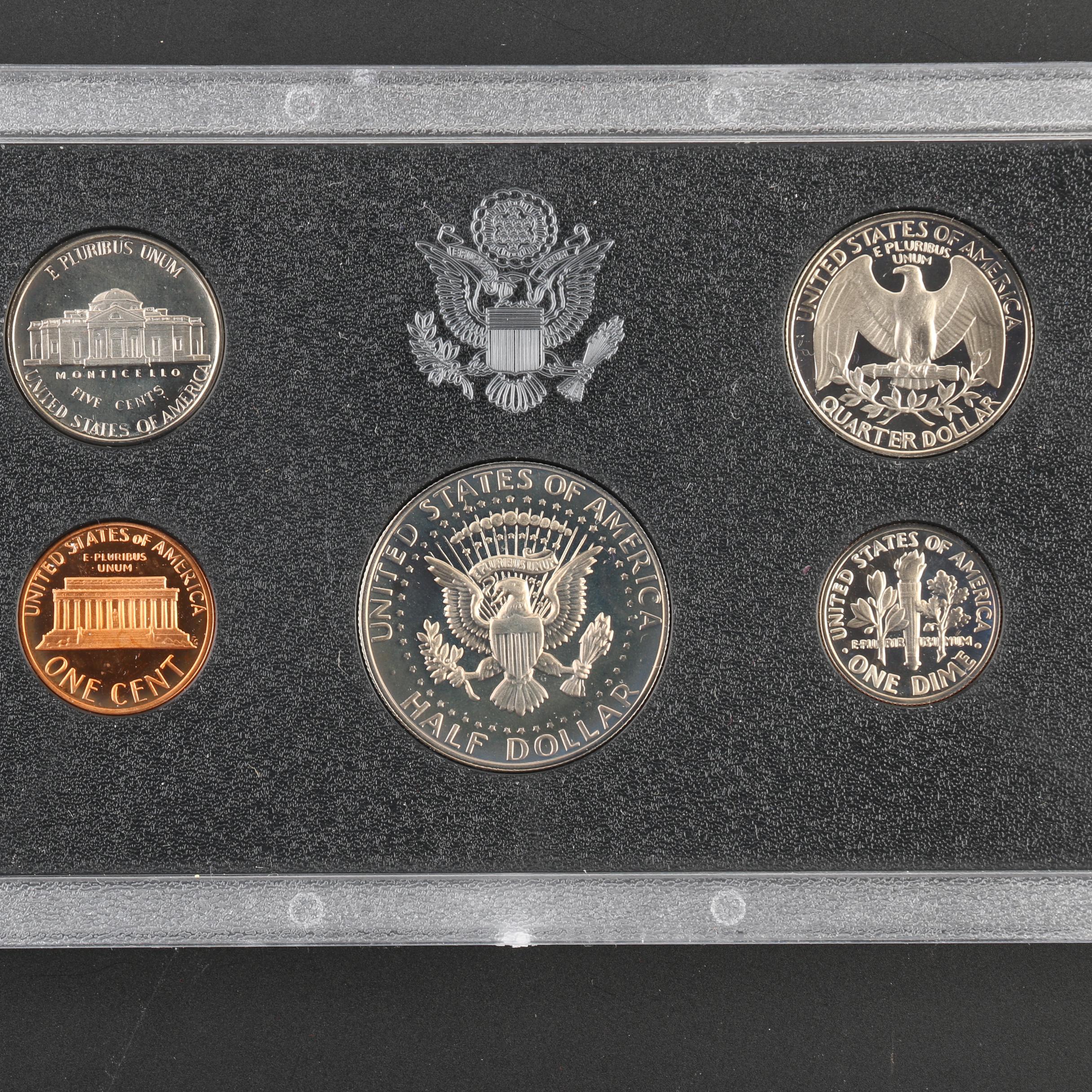 Five U.S. Mint Proof Sets, 1976 to 2005