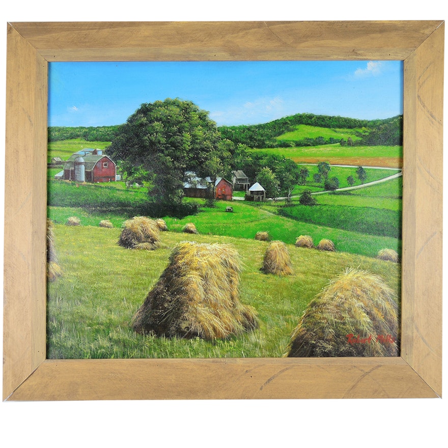 Pastoral Landscape Acrylic Painting