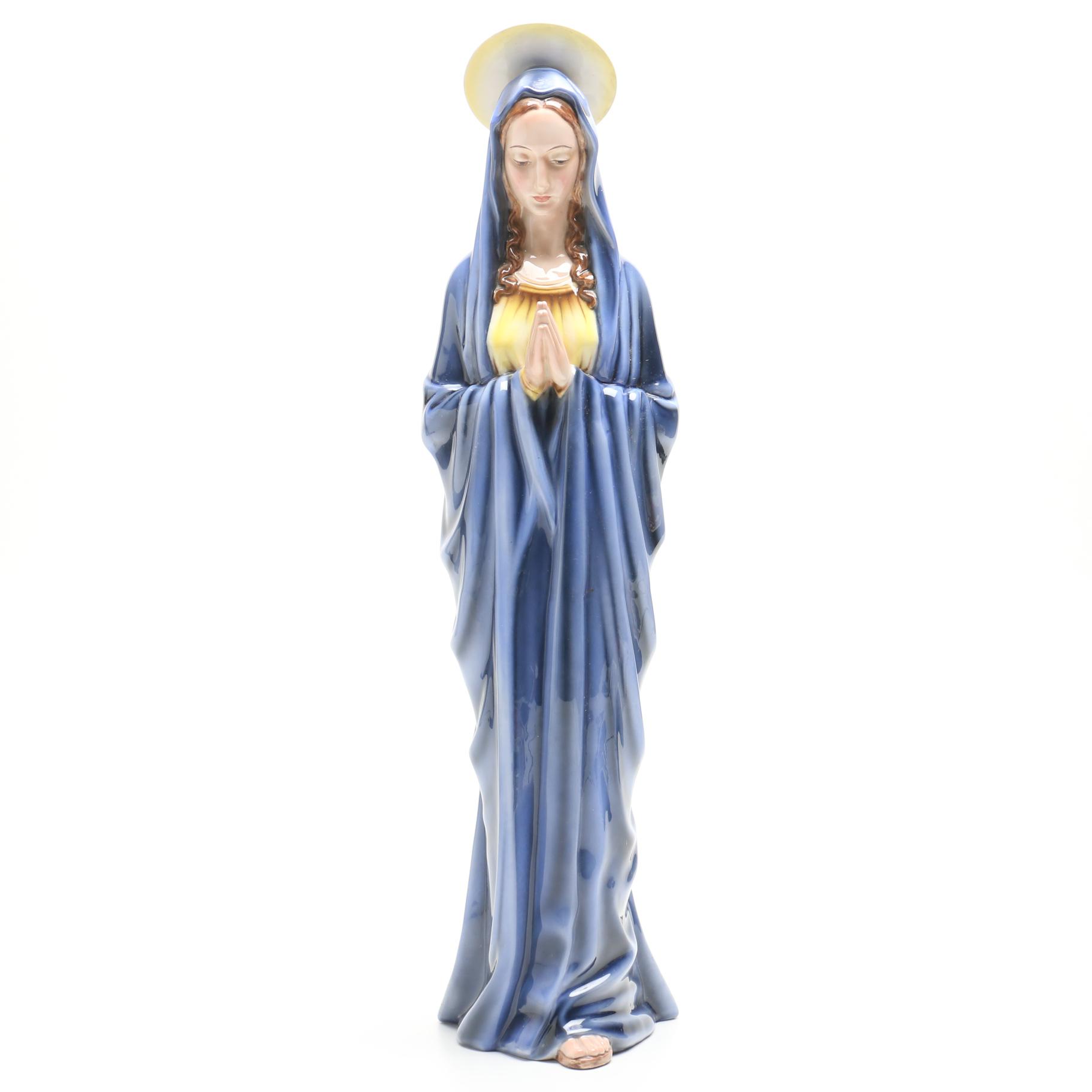 Austrian Keramos Ceramic "Madonna" Figurine