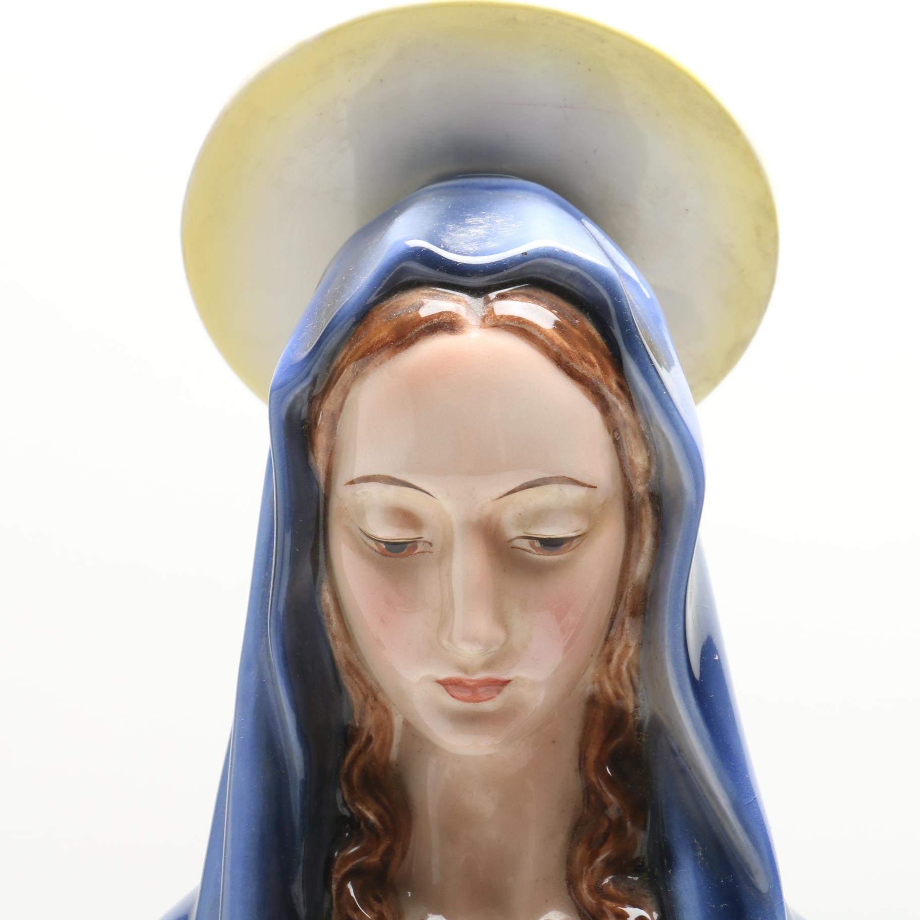 Austrian Keramos Ceramic "Madonna" Figurine