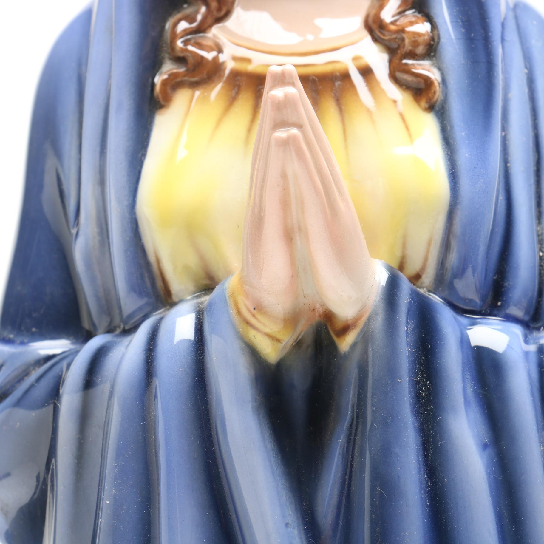 Austrian Keramos Ceramic "Madonna" Figurine