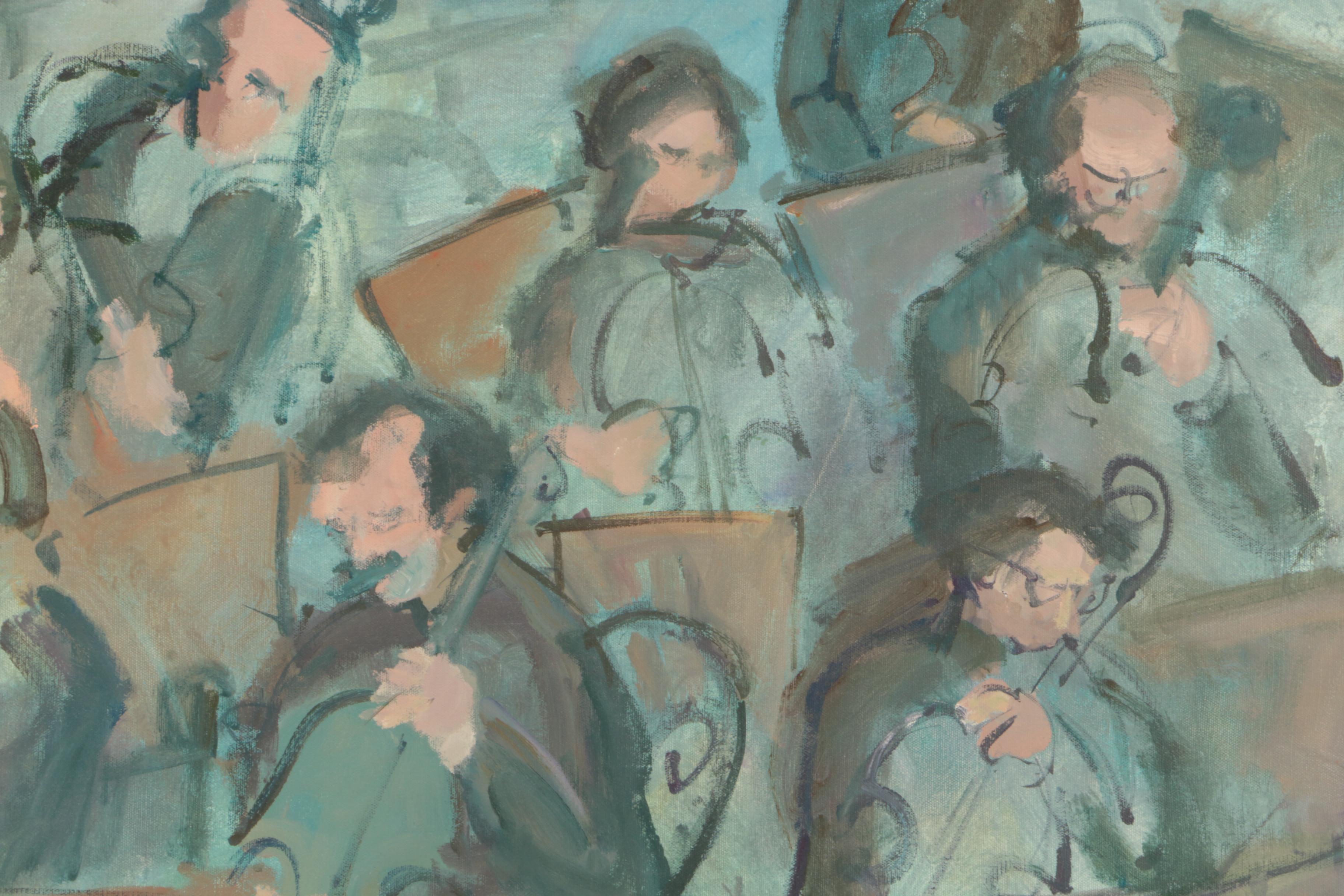 Ann Kromer Orchestral Scene Oil Painting