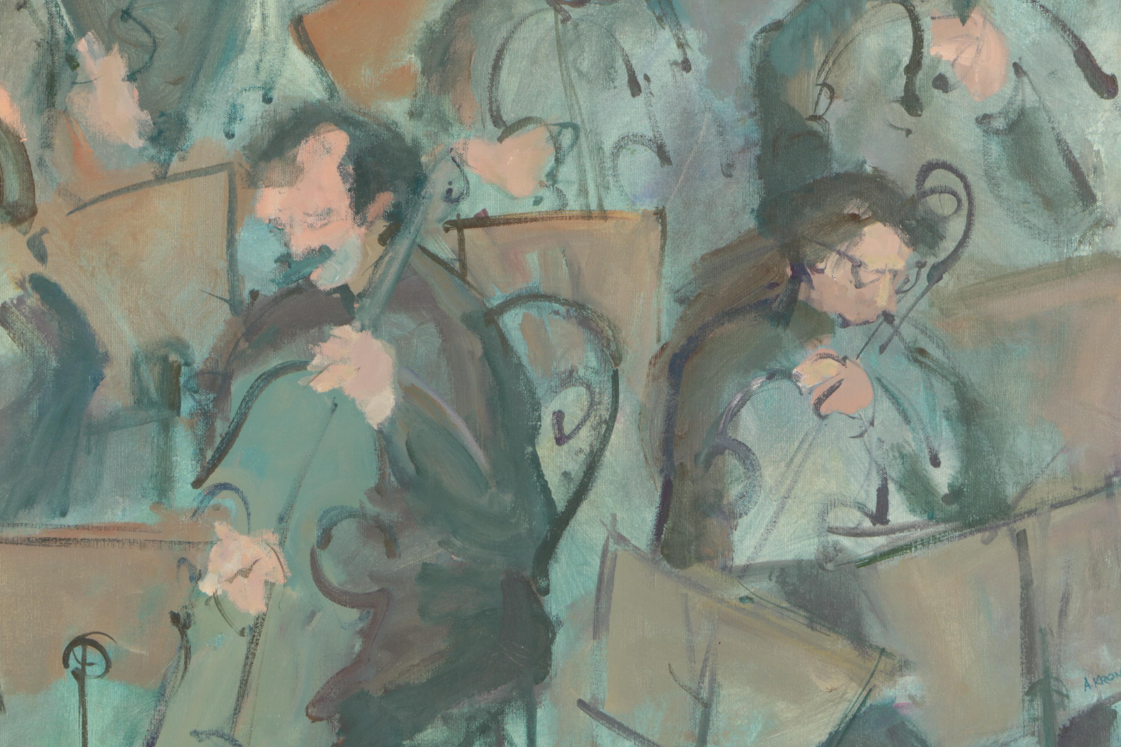 Ann Kromer Orchestral Scene Oil Painting