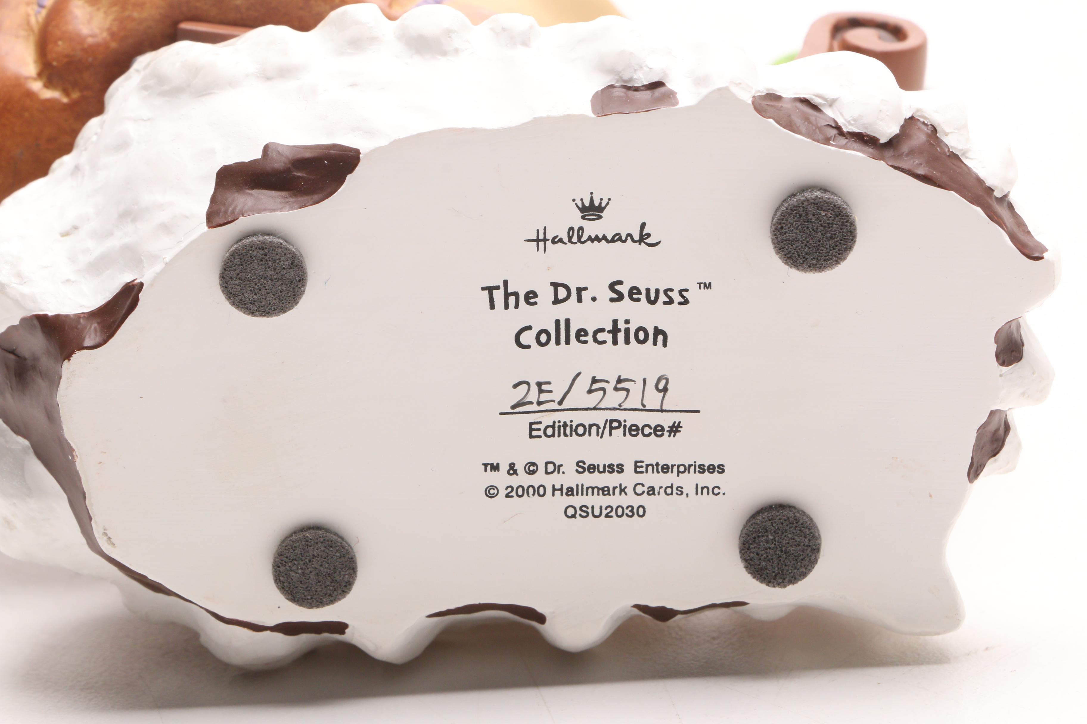 Circa 2000 Hallmark Ceramic "Merry Grinchmas" Dr. Seuss Figurine