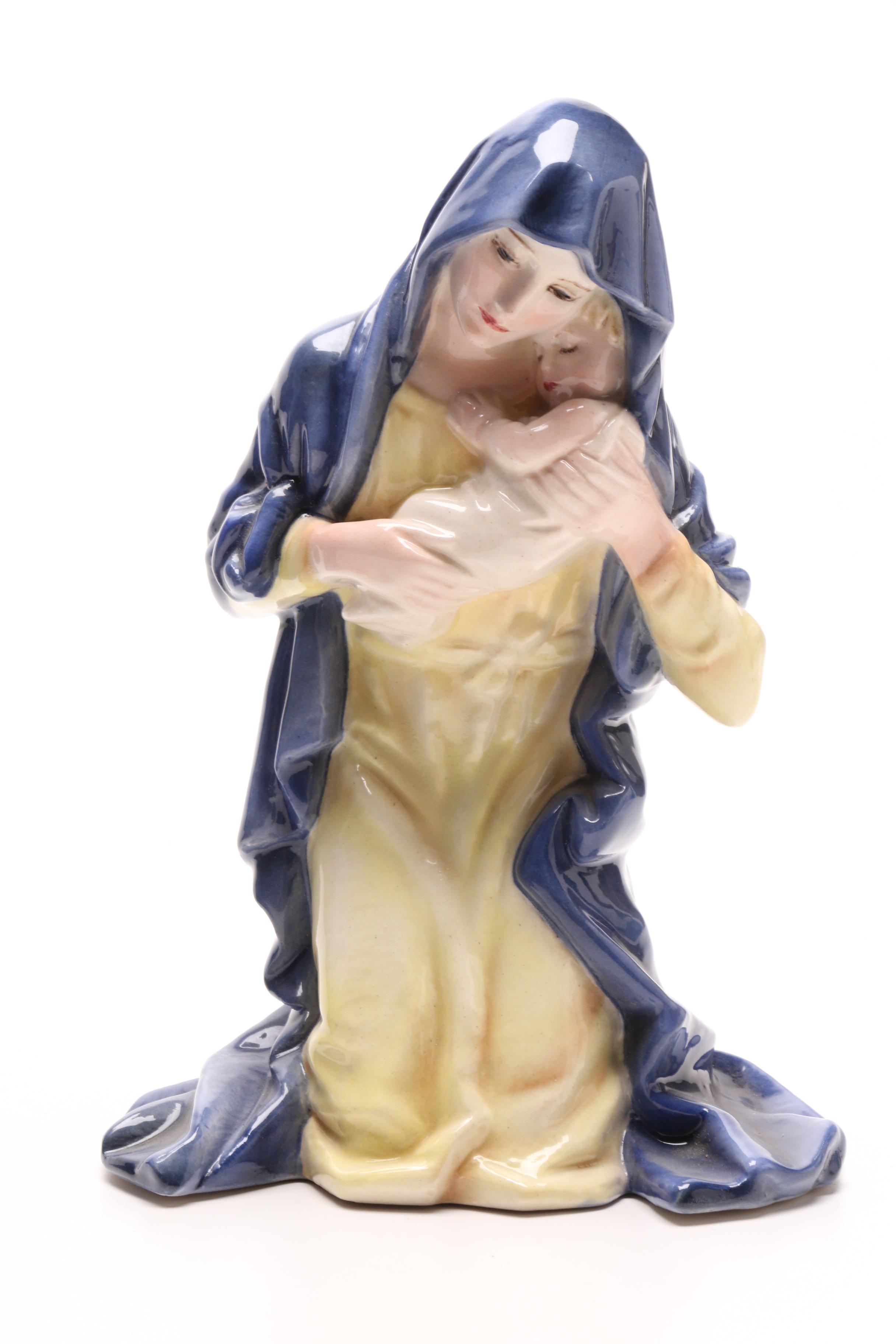 Wien Keramos Austrian Porcelain Virgin Mary Figurines