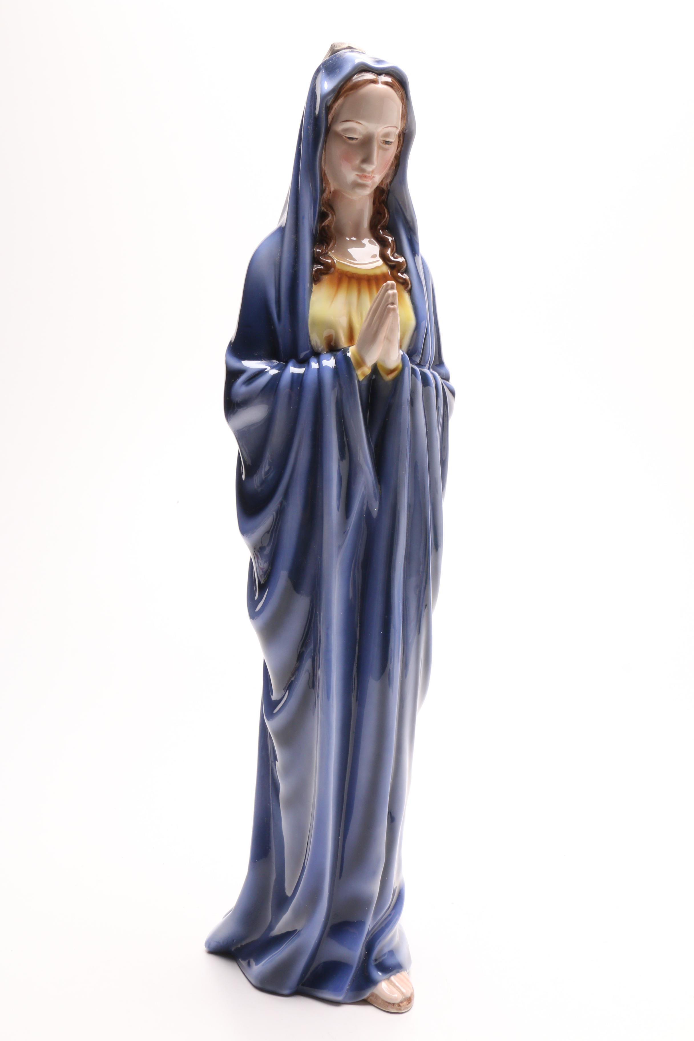 Wien Keramos Austrian Porcelain Virgin Mary Figurines