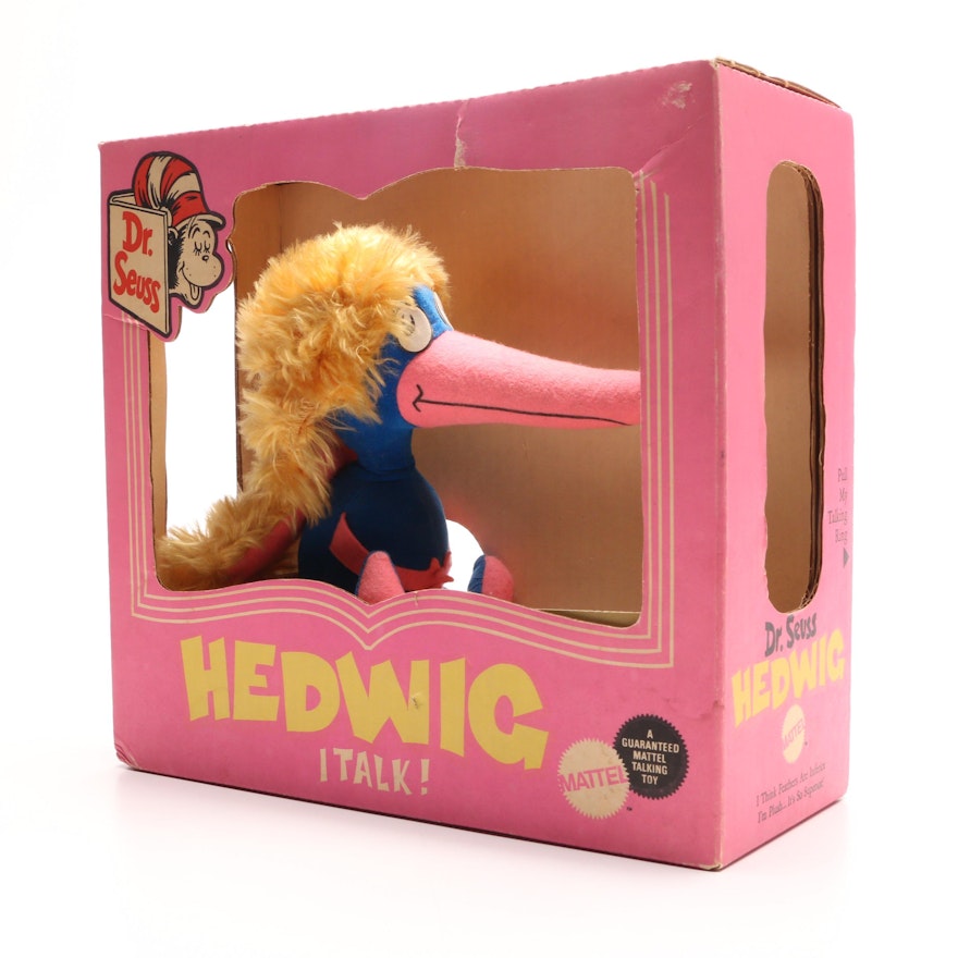 Circa 1970 Dr. Seuss Hedwig Talking Toy by Mattel