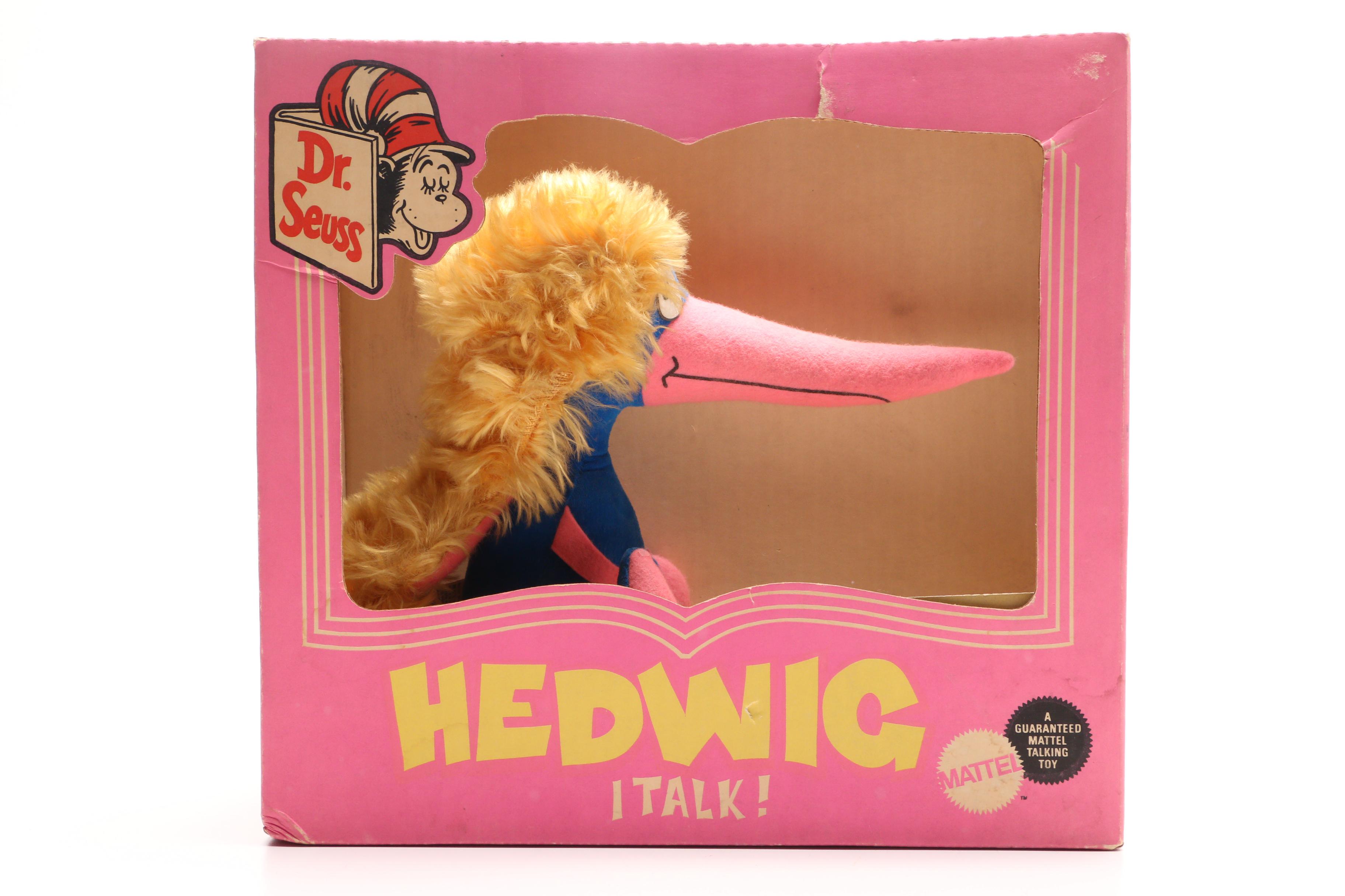 Circa 1970 Dr. Seuss Hedwig Talking Toy by Mattel