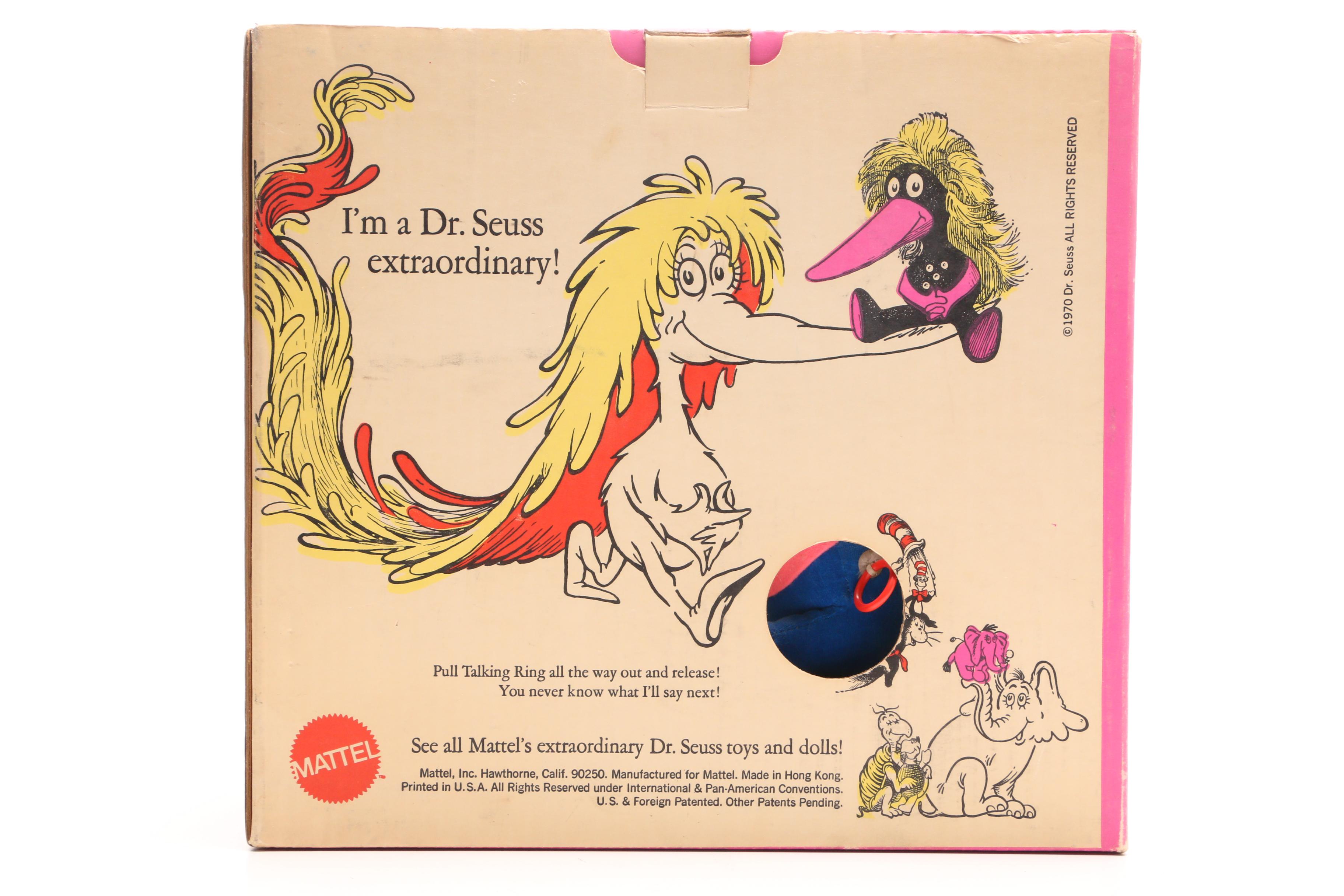 Circa 1970 Dr. Seuss Hedwig Talking Toy by Mattel