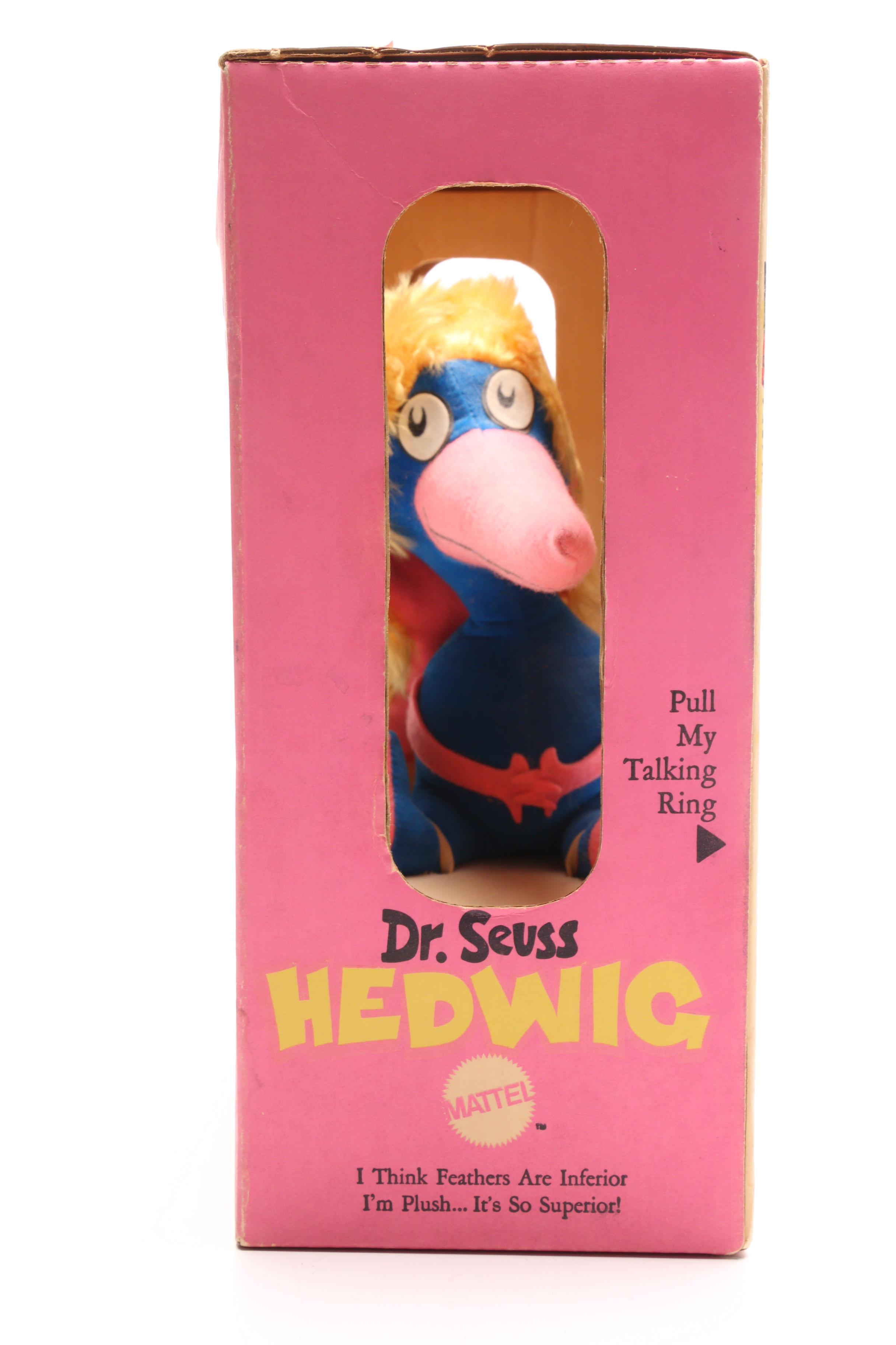 Circa 1970 Dr. Seuss Hedwig Talking Toy by Mattel