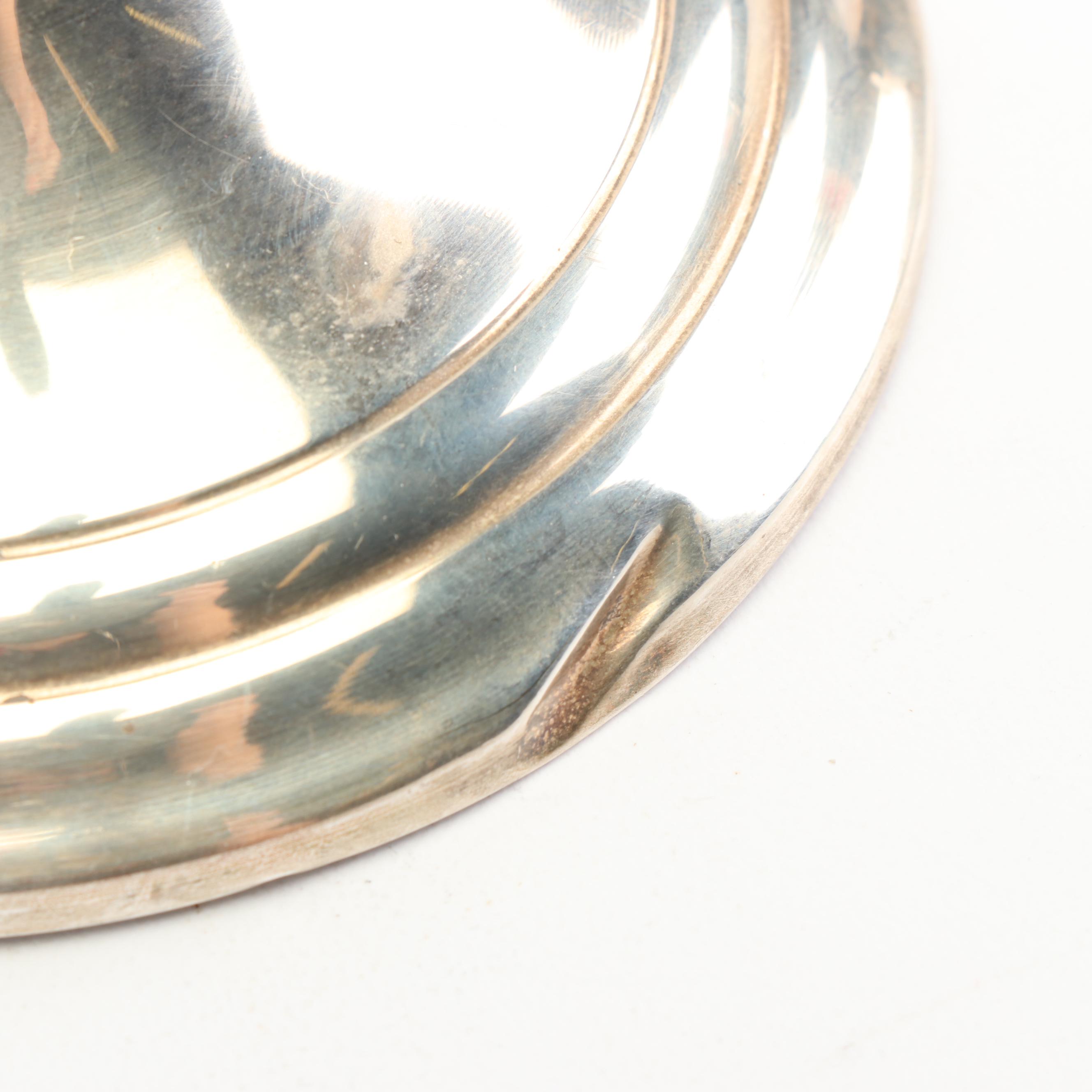 Gorham "Puritan" Sterling Silver Candlesticks and P.S. Co. Sterling Compote