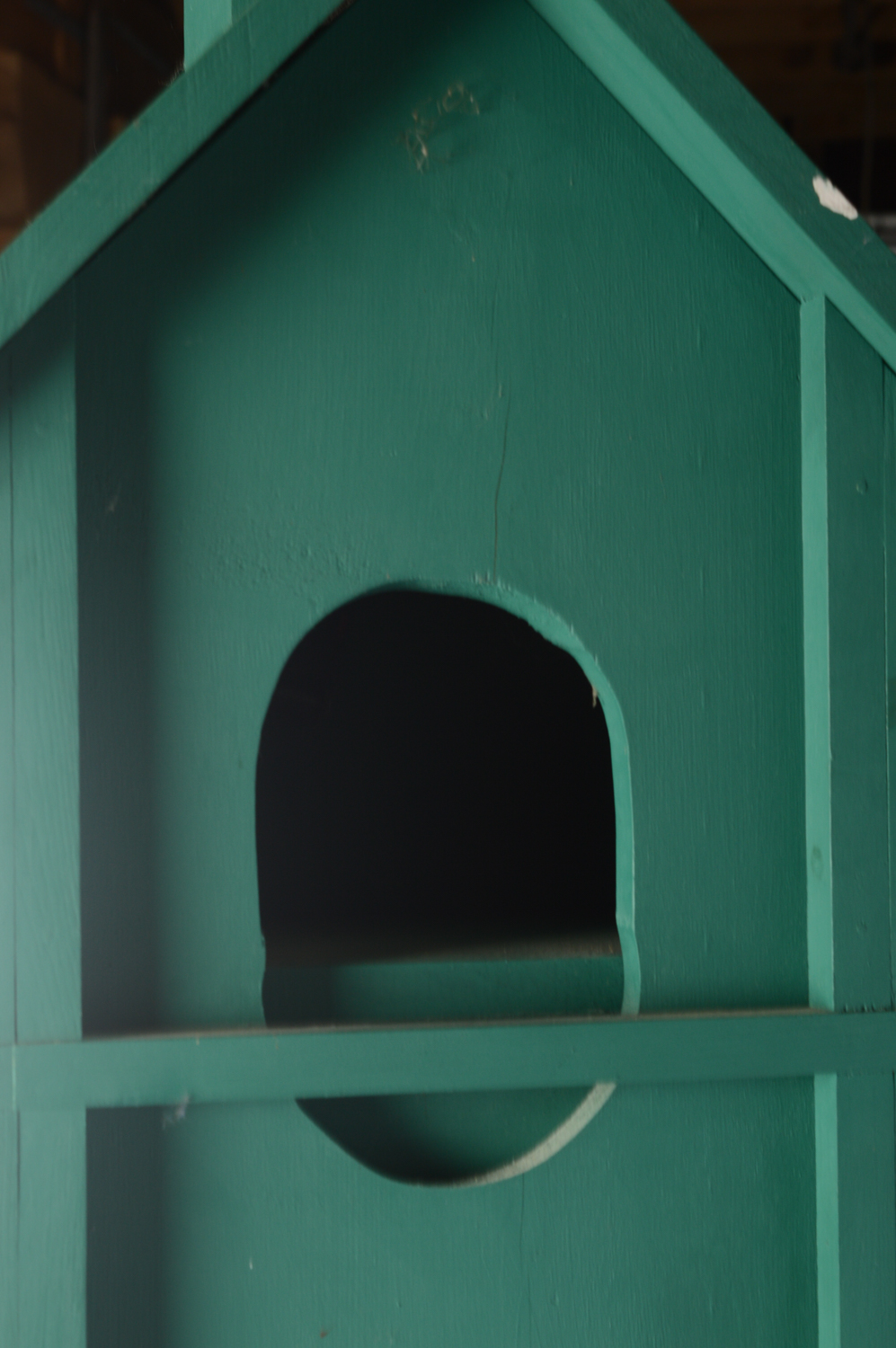 Quartz Clock in Painted Wood Cabinet