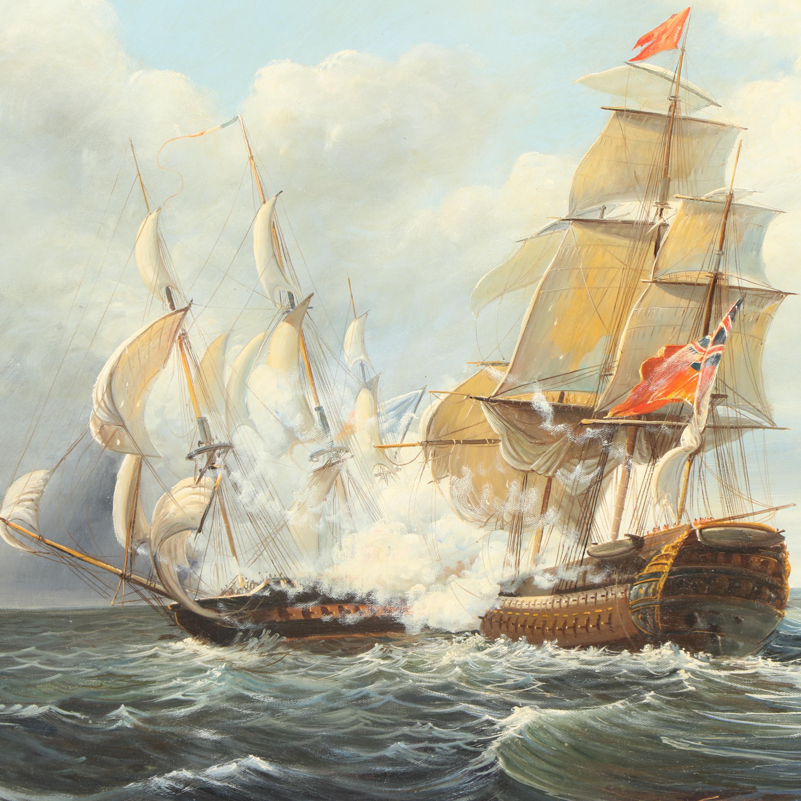 Karl Von Schmit 20th Century Nautical Oil Painting